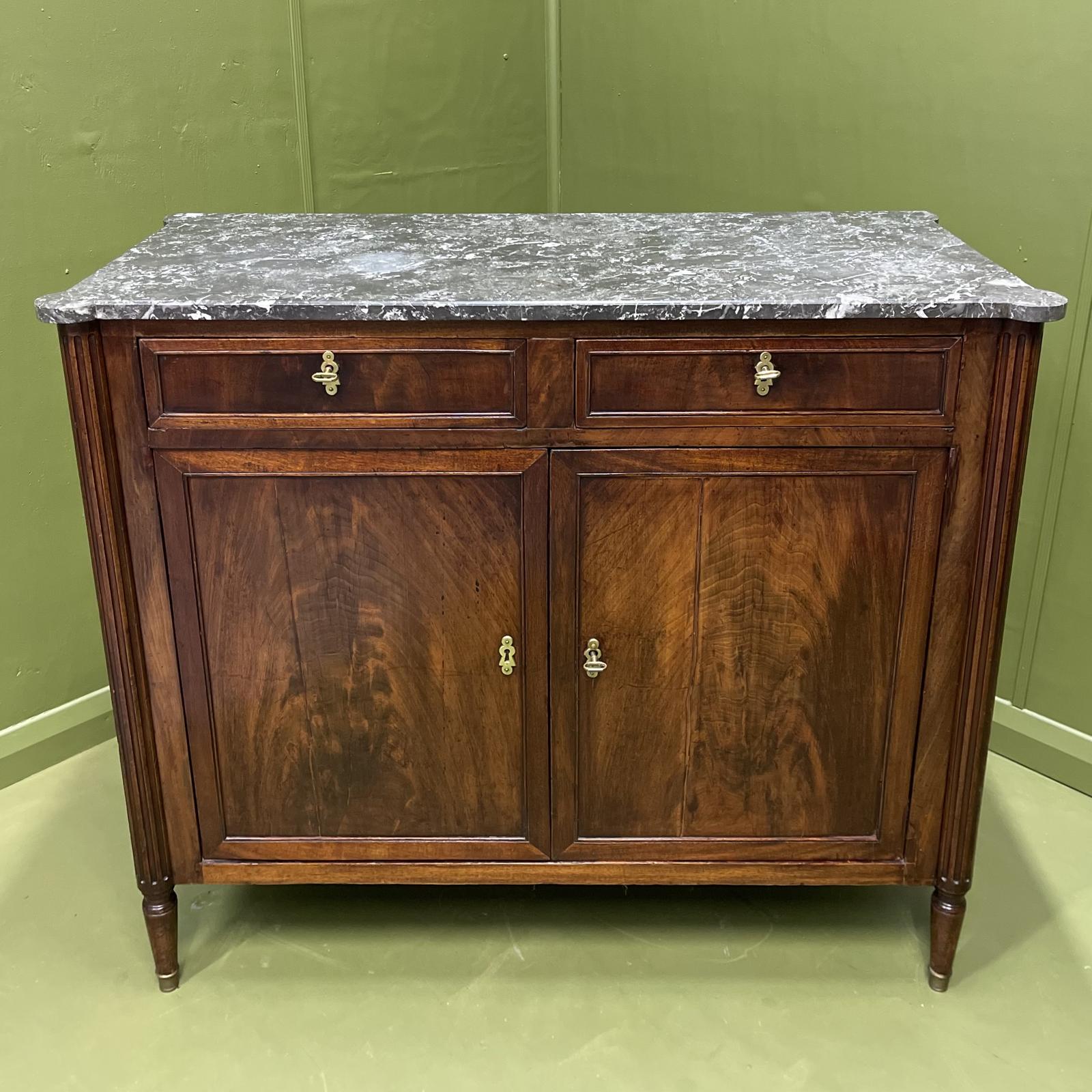 19th Century French Marble Top Buffet (1 of 10) 19th Century French Marble Top Buffet (1 of 10)