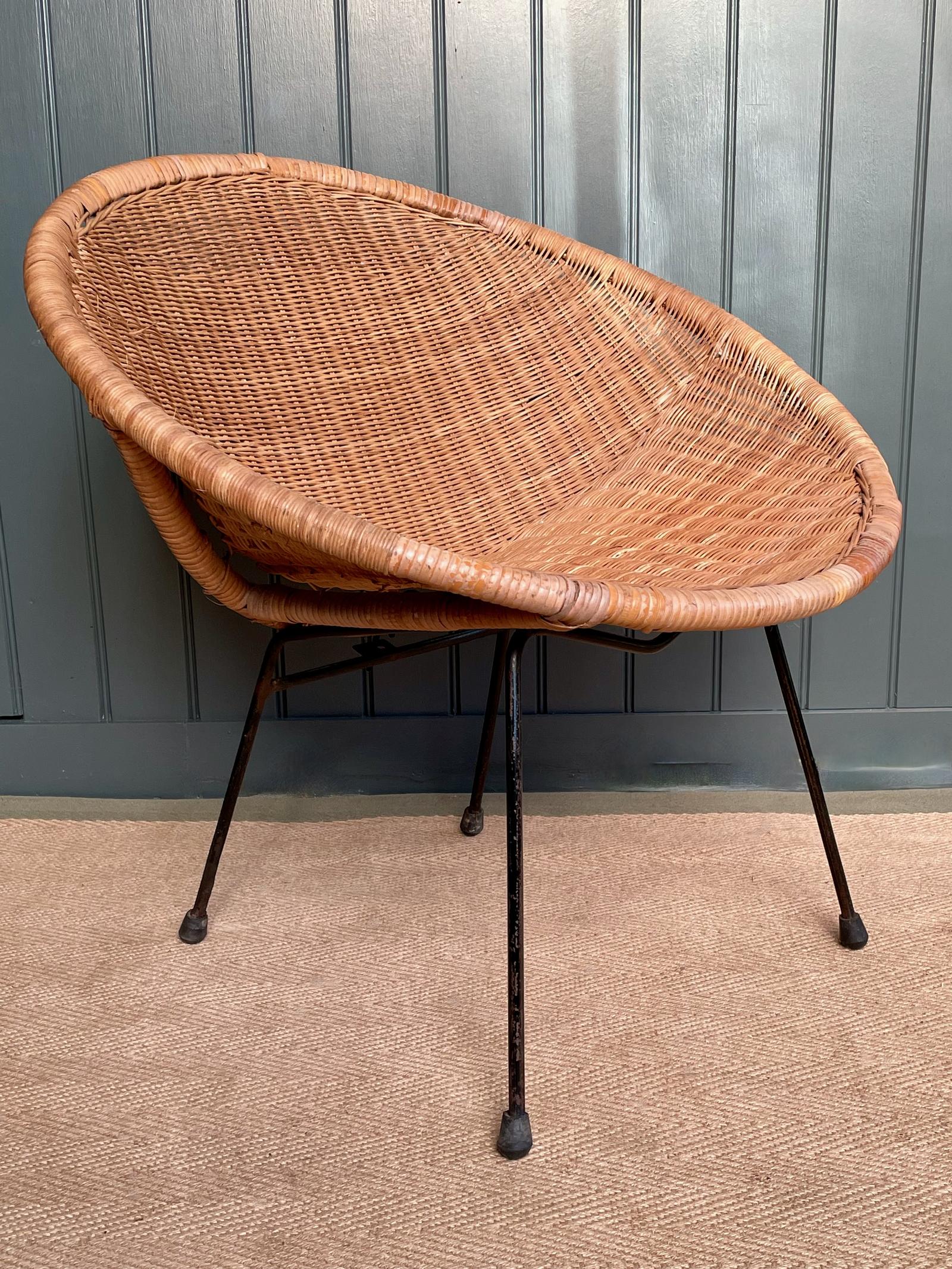 Mid 20th Century Wicker Chair (1 of 8)