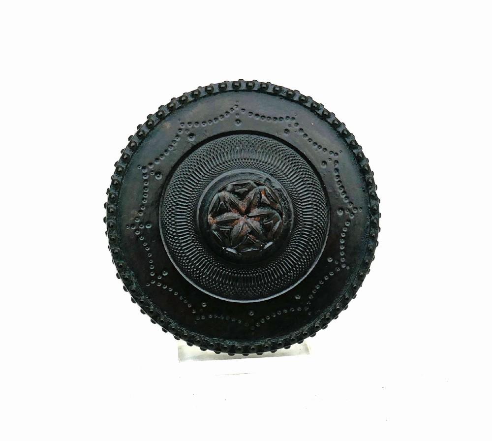 Antique Treen 19th Century Ebony Engine Turned Gentleman's Snuff Box - English 1860-1880 (1 of 4)