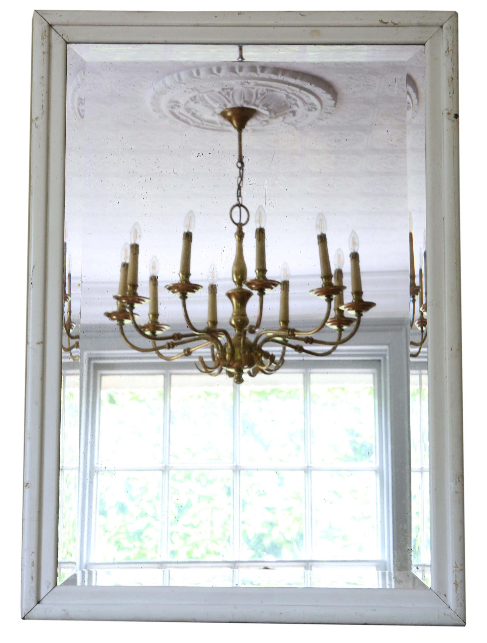 Antique Large Quality Painted Wall or Overmantle Mirror C1900 (1 of 4)