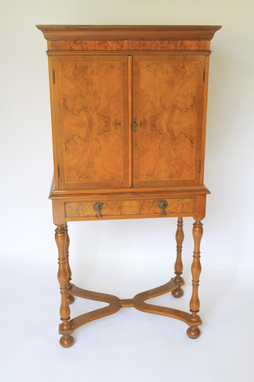 Walnut William & Mary Style 2 Door Tallboy c.1930 (1 of 6)