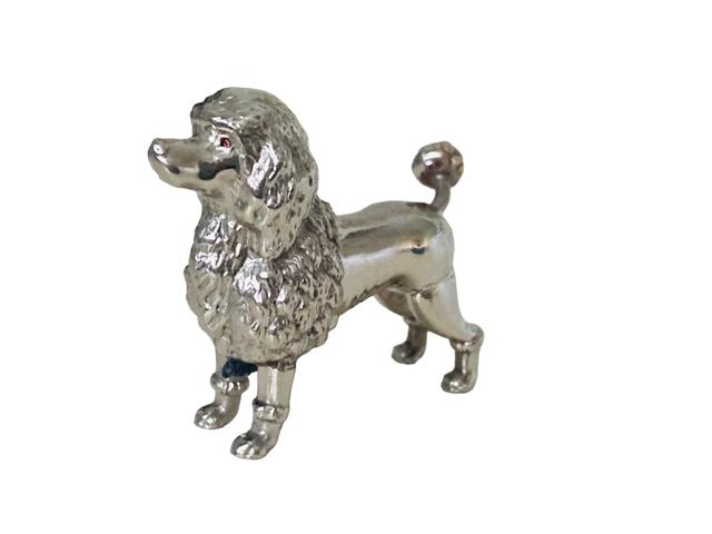 Rare Antique White Metal Novelty Figural Standing Poodle Sewing Tape Measure c.1910 (1 of 10) Rare Antique White Metal Novelty Figural Standing Poodle Sewing Tape Measure c.1910 (1 of 10)