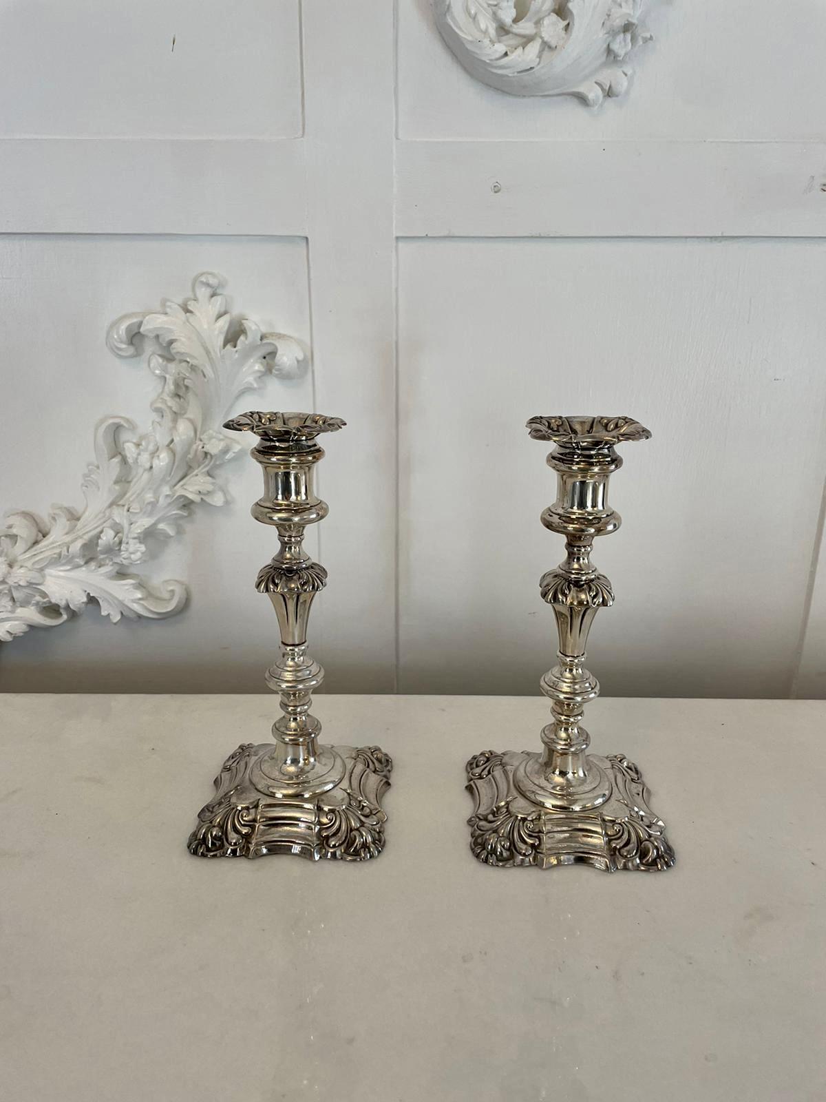 Unusual Pair of Antique George III Quality Sheffield Plated Telescopic Candlesticks (1 of 7) Unusual Pair of Antique George III Quality Sheffield Plated Telescopic Candlesticks (1 of 7)
