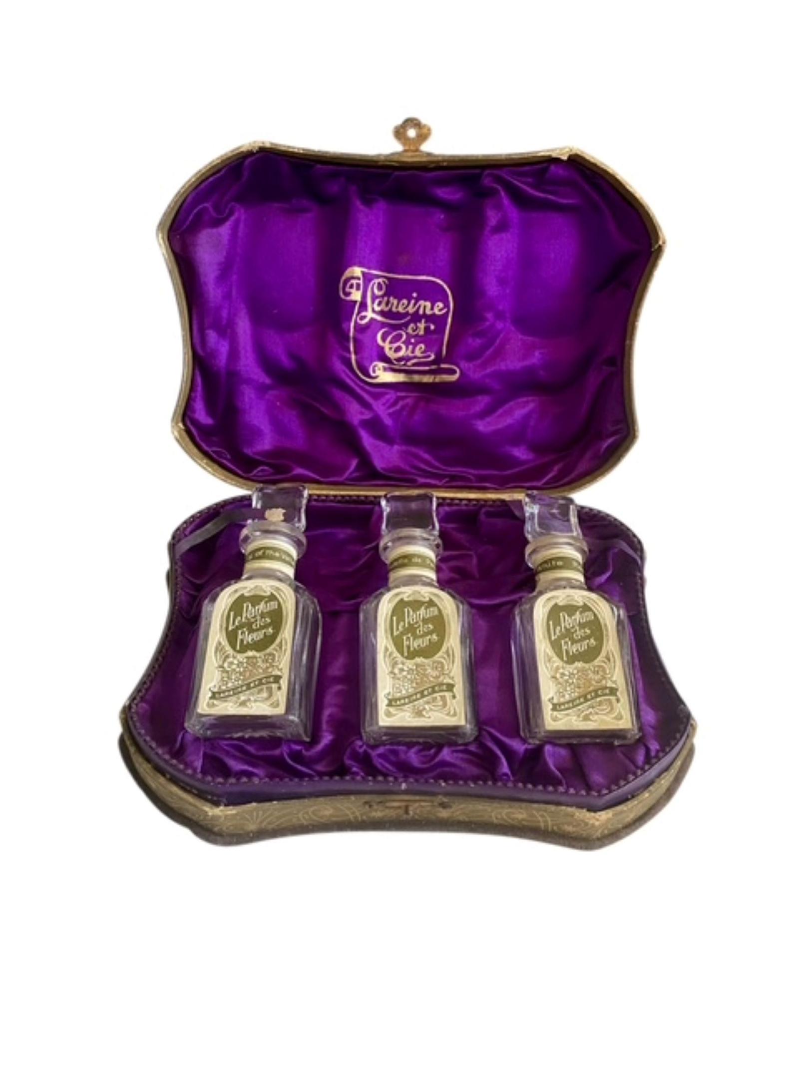 Antique French Perfume Scent Bottles Set of 3 Lareine et Cie in Original Presentation Box c.1910 (1 of 9) Antique French Perfume Scent Bottles Set of 3 Lareine et Cie in Original Presentation Box c.1910 (1 of 9)