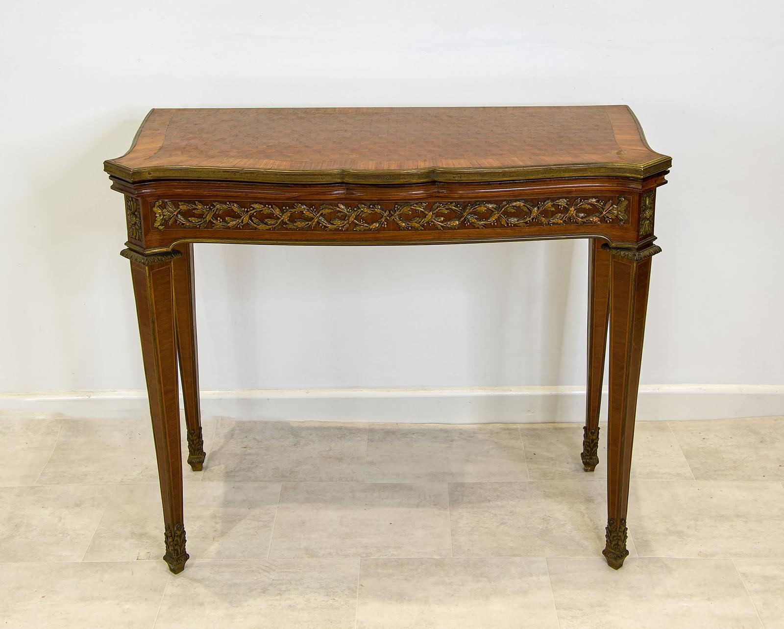 Antique French Maison Mottheau Games Table - Ormolu, Parquetry Top c.1880 (1 of 7) Antique French Maison Mottheau Games Table - Ormolu, Parquetry Top c.1880 (1 of 7)