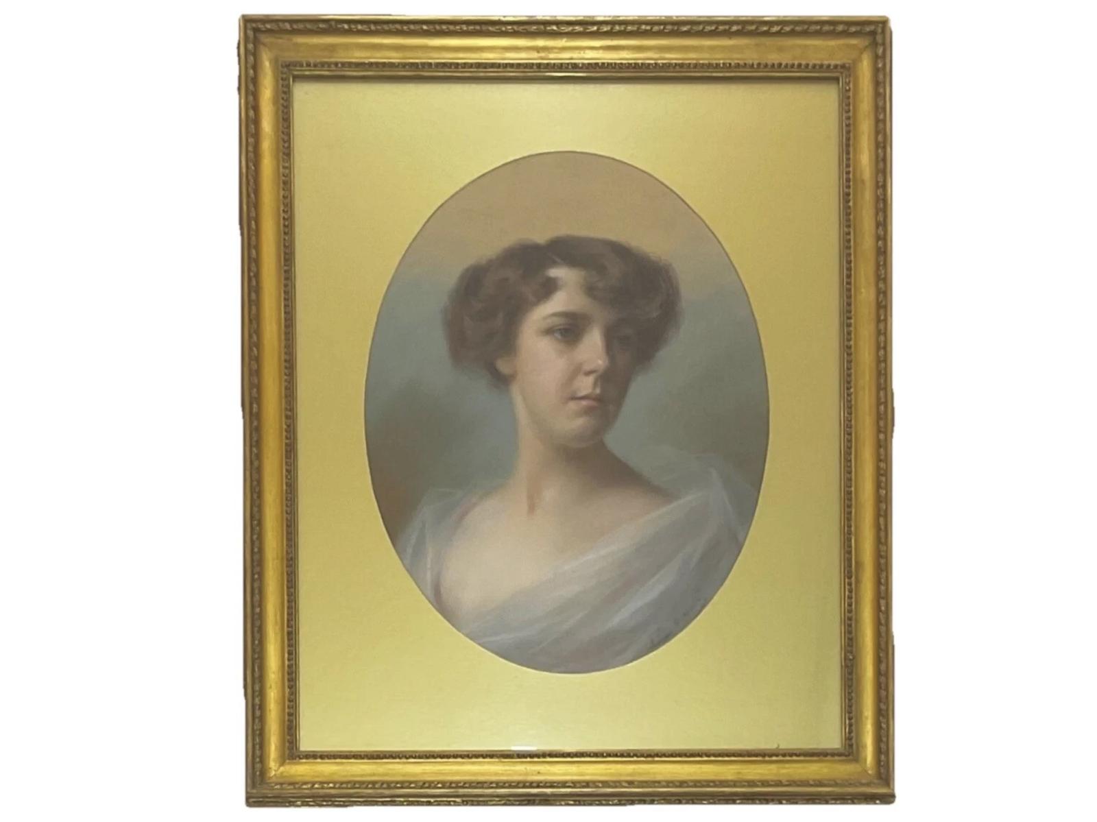 Victorian Pastel & Gouache Portrait Painting Of A Lady Antique C1890 (1 of 8) Victorian Pastel & Gouache Portrait Painting Of A Lady Antique C1890 (1 of 8)