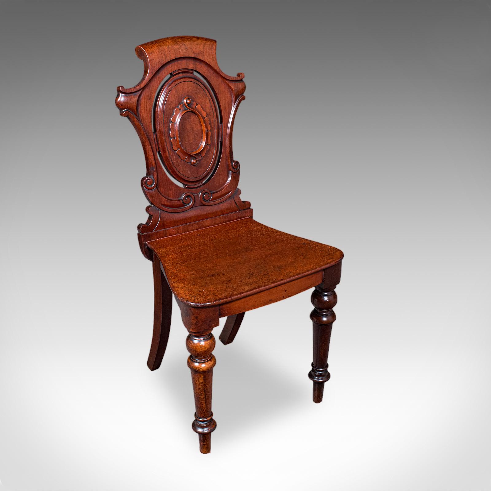 Antique Shield Back Hall Chair, Scottish, Walnut Reception Seat, Side - Victorian (1 of 10) Antique Shield Back Hall Chair, Scottish, Walnut Reception Seat, Side - Victorian (1 of 10)