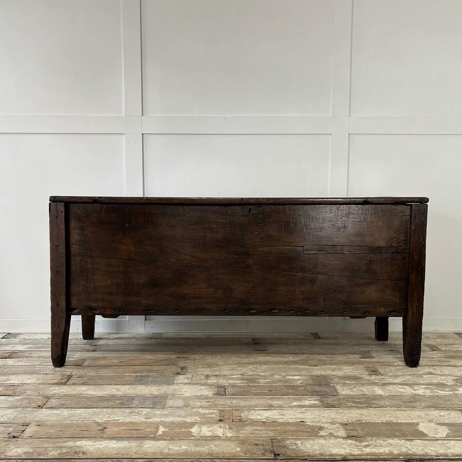 Large 18th Century Oak Coffer (1 of 21)