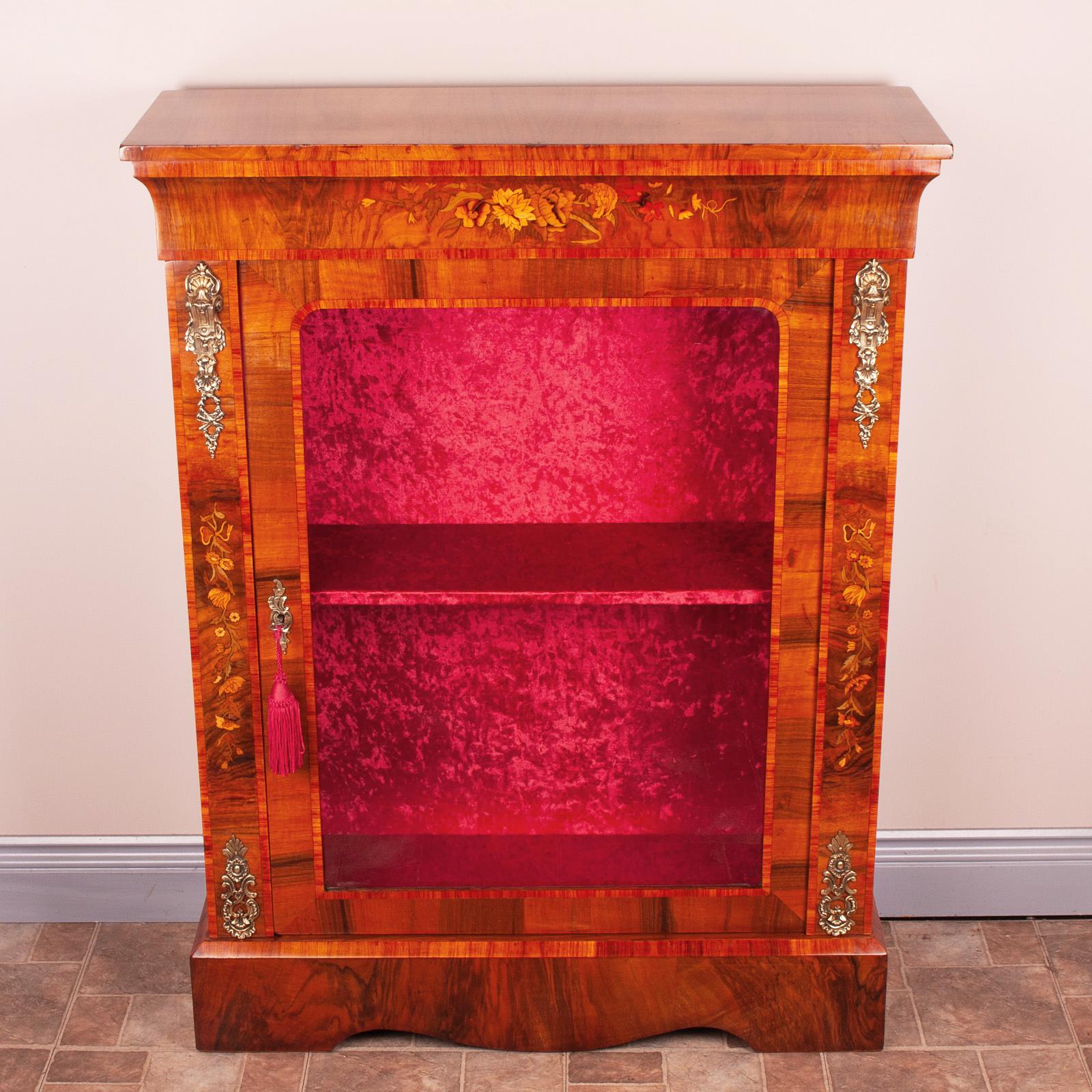 Good Quality Victorian Inlaid Walnut Pier Cabinet (1 of 16)