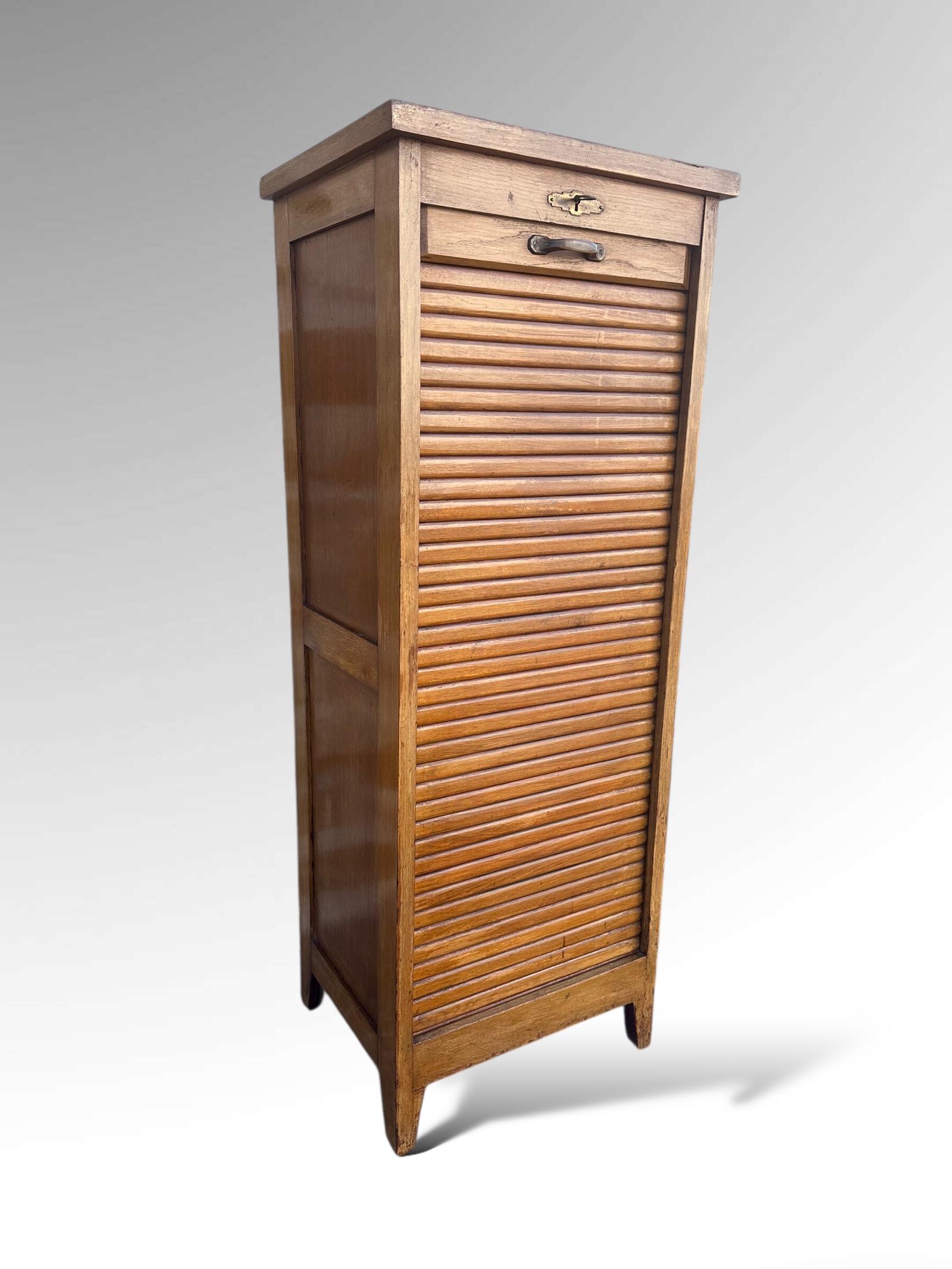 Vintage French Tambour Door Fronted Filing Cabinet (1 of 15) Vintage French Tambour Door Fronted Filing Cabinet (1 of 15)