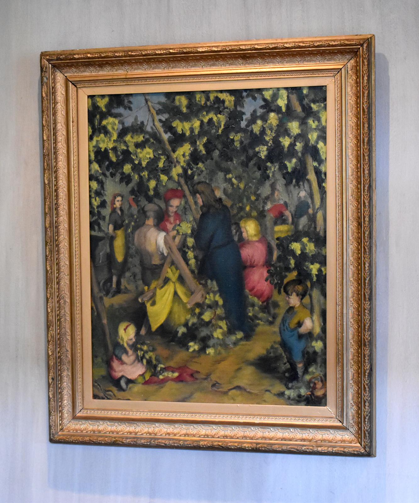 Charming Oil painting 'The hop pickers' (1 of 7) Charming Oil painting 'The hop pickers' (1 of 7)