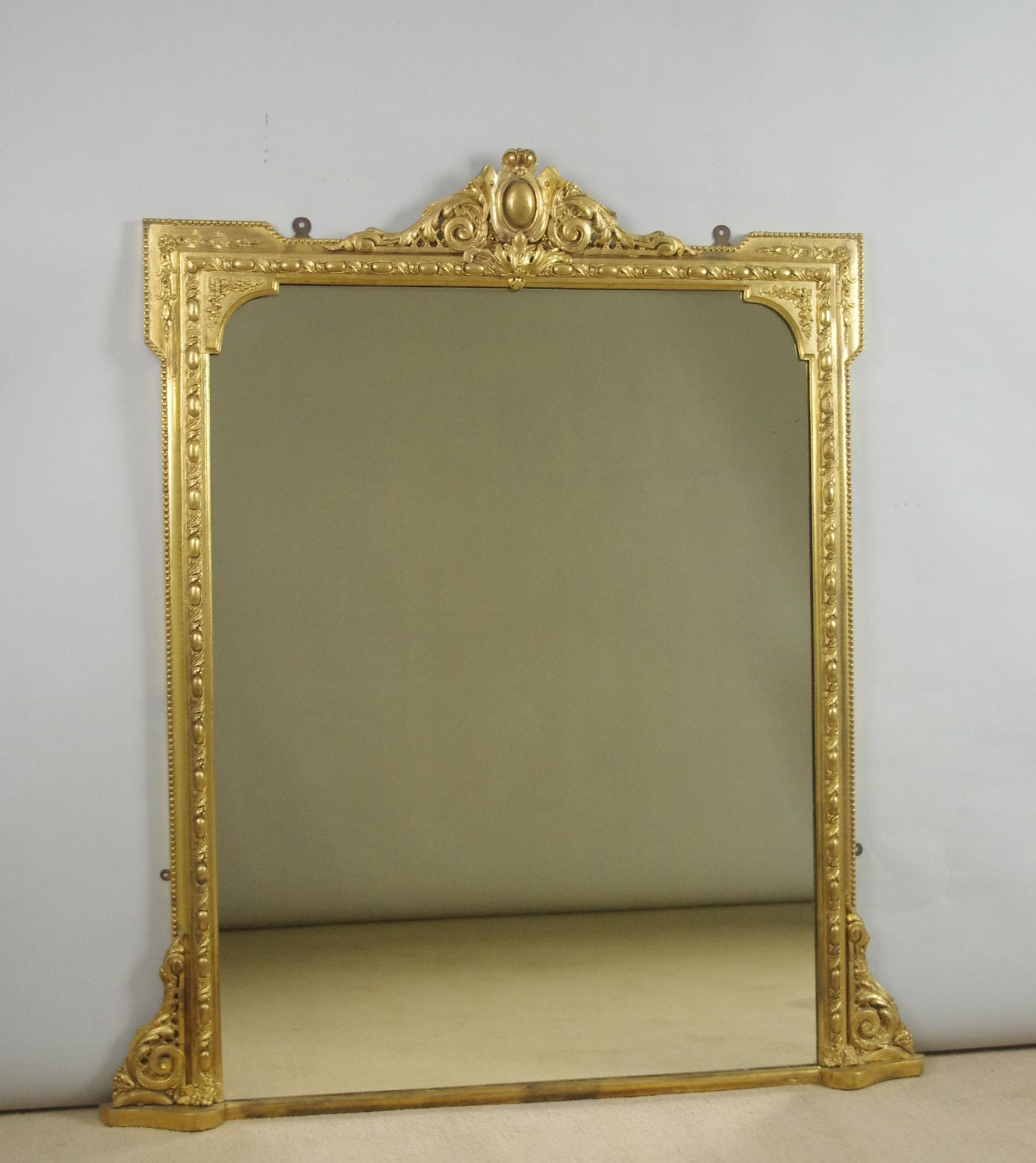Victorian Gilt Overmantle Mirror (1 of 9)