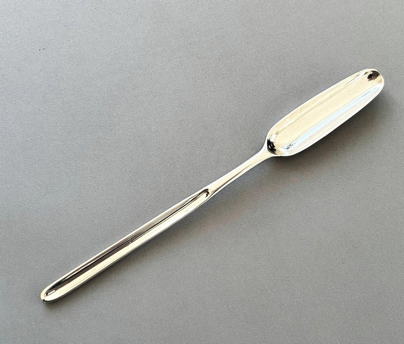 Unusual Hallmark Mid 18th Century Silver Marrow Scoop (1 of 4)