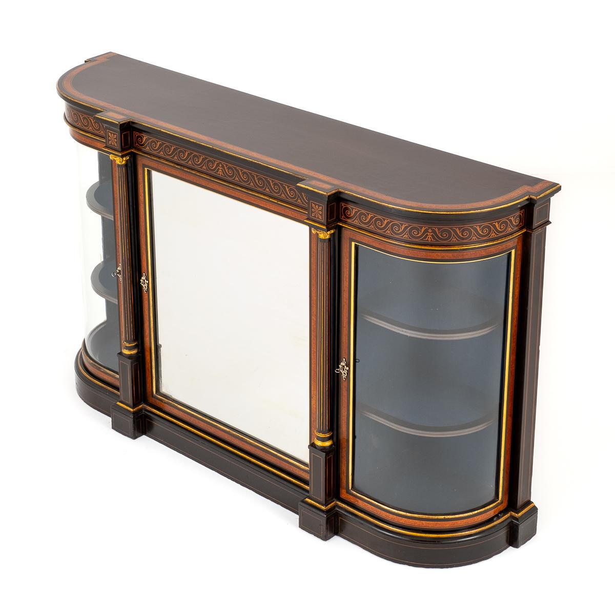 Victorian Ebonised & Walnut Credenza (1 of 9)