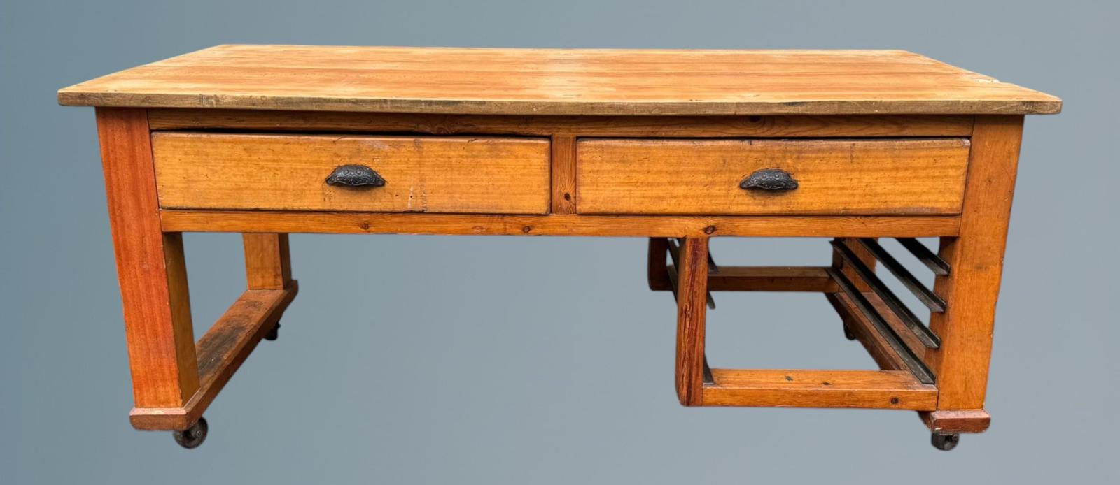 Antique / Vintage English Pine Bakers Work Table (1 of 14)