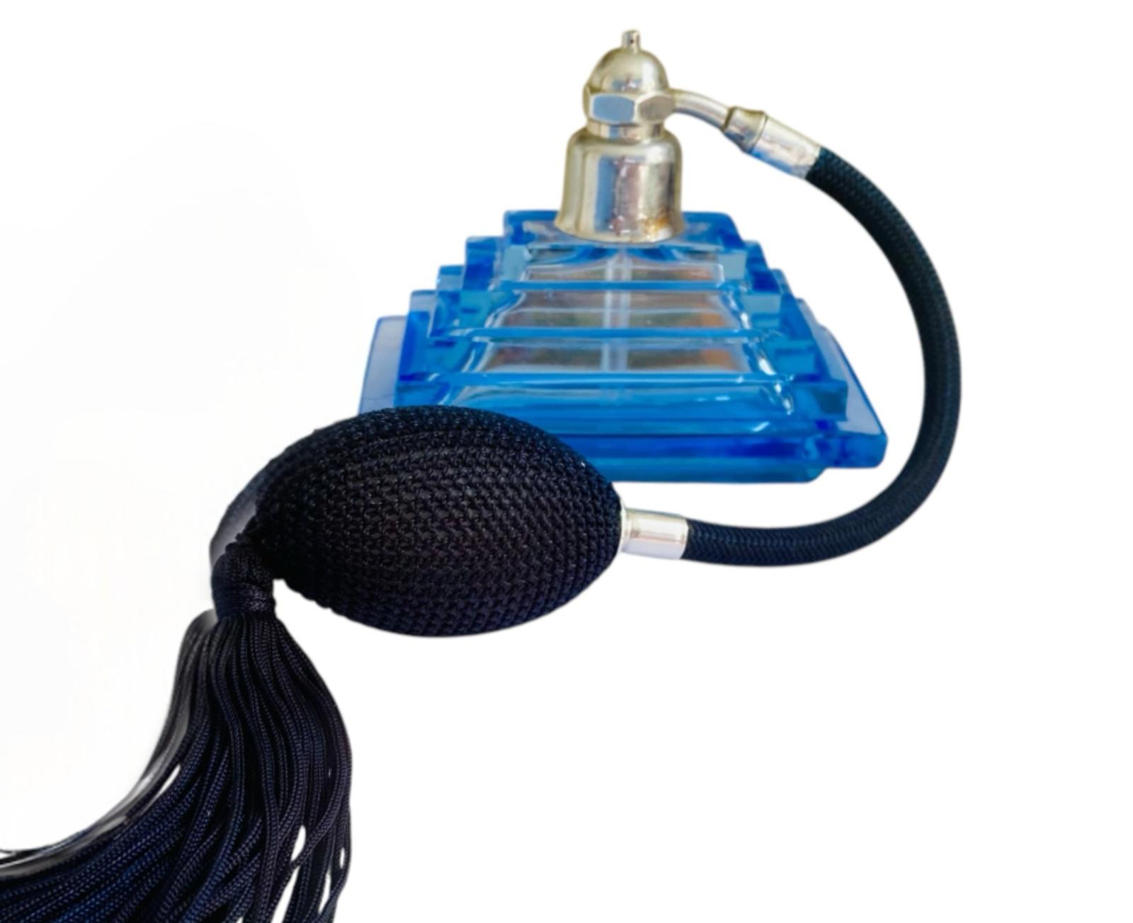 Art Deco Perfume Scent Atomiser Bottle with Silk Cord & Puff c.1930 (1 of 12) Art Deco Perfume Scent Atomiser Bottle with Silk Cord & Puff c.1930 (1 of 12)
