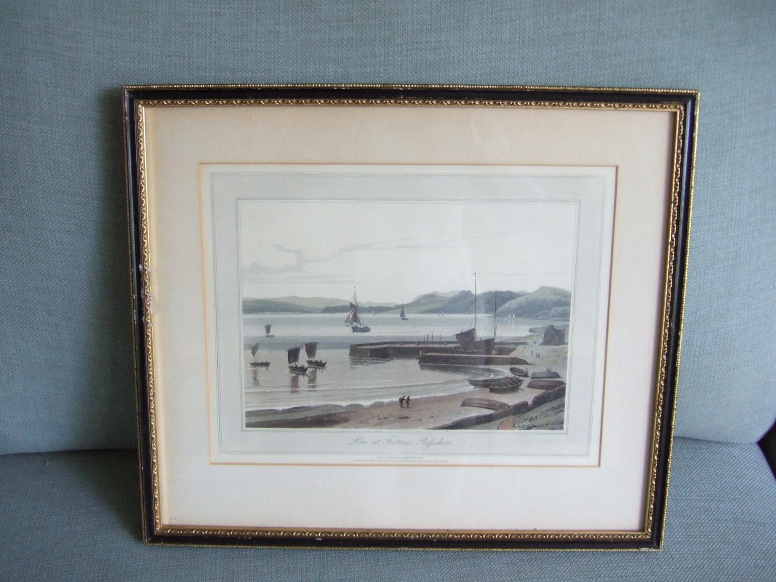 William Daniell  RA :  Engraving of Fortrose, Rossshire, from "A Voyage Round Great Britian" (1 of 3)