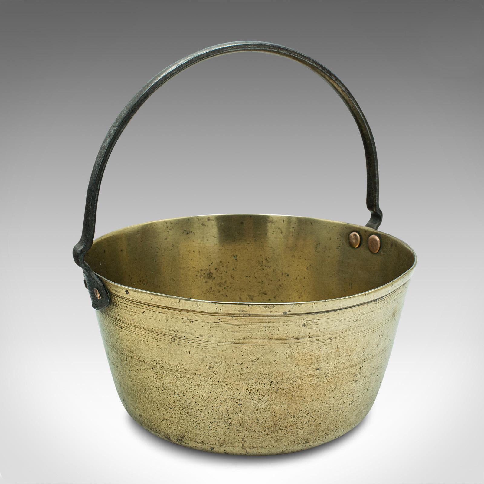 Antique Decorative Jam Pan, English, Brass Planter, Jardiniere, Georgian c.1800 (1 of 9)