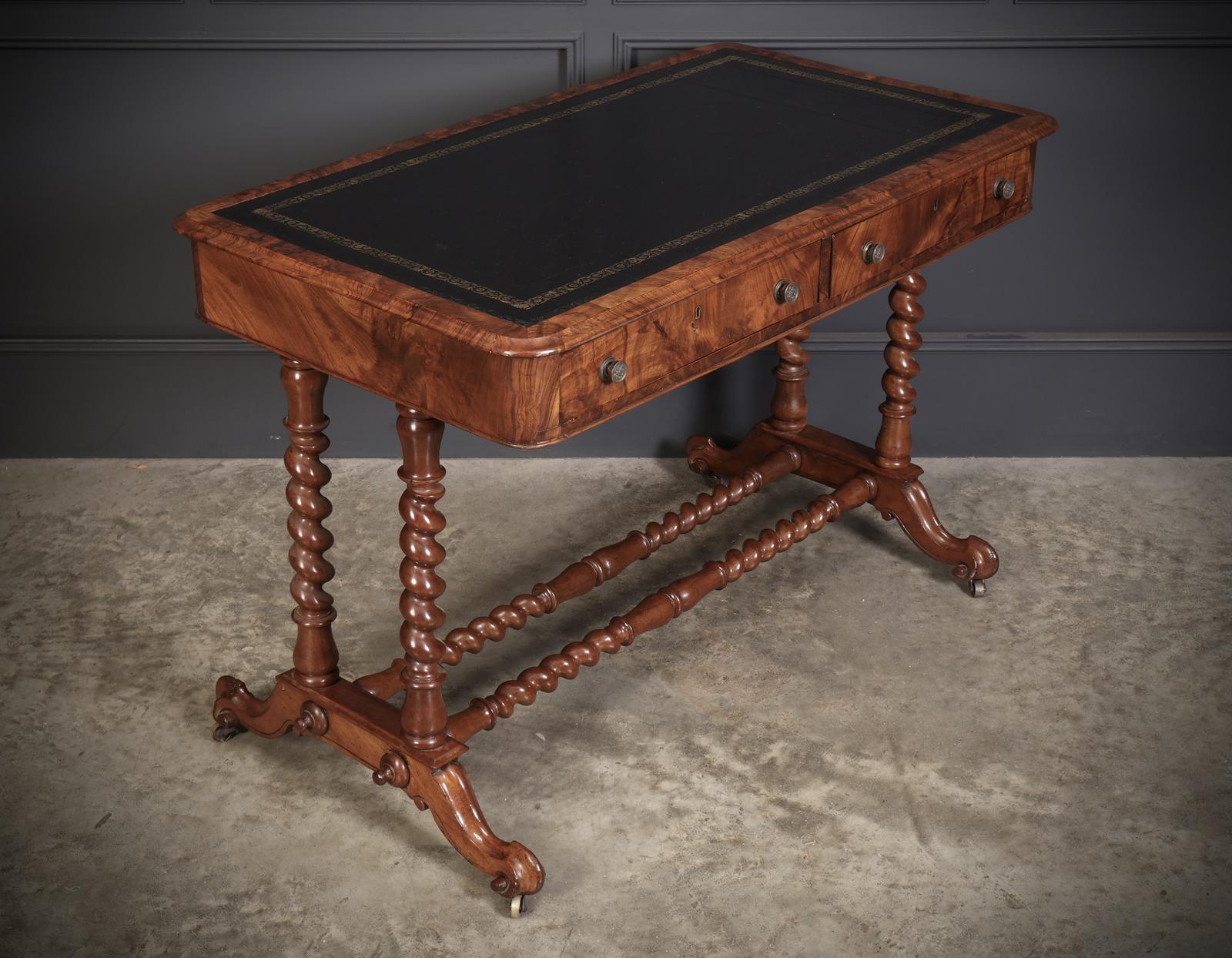 Victorian Walnut Library Writing Table (1 of 13)
