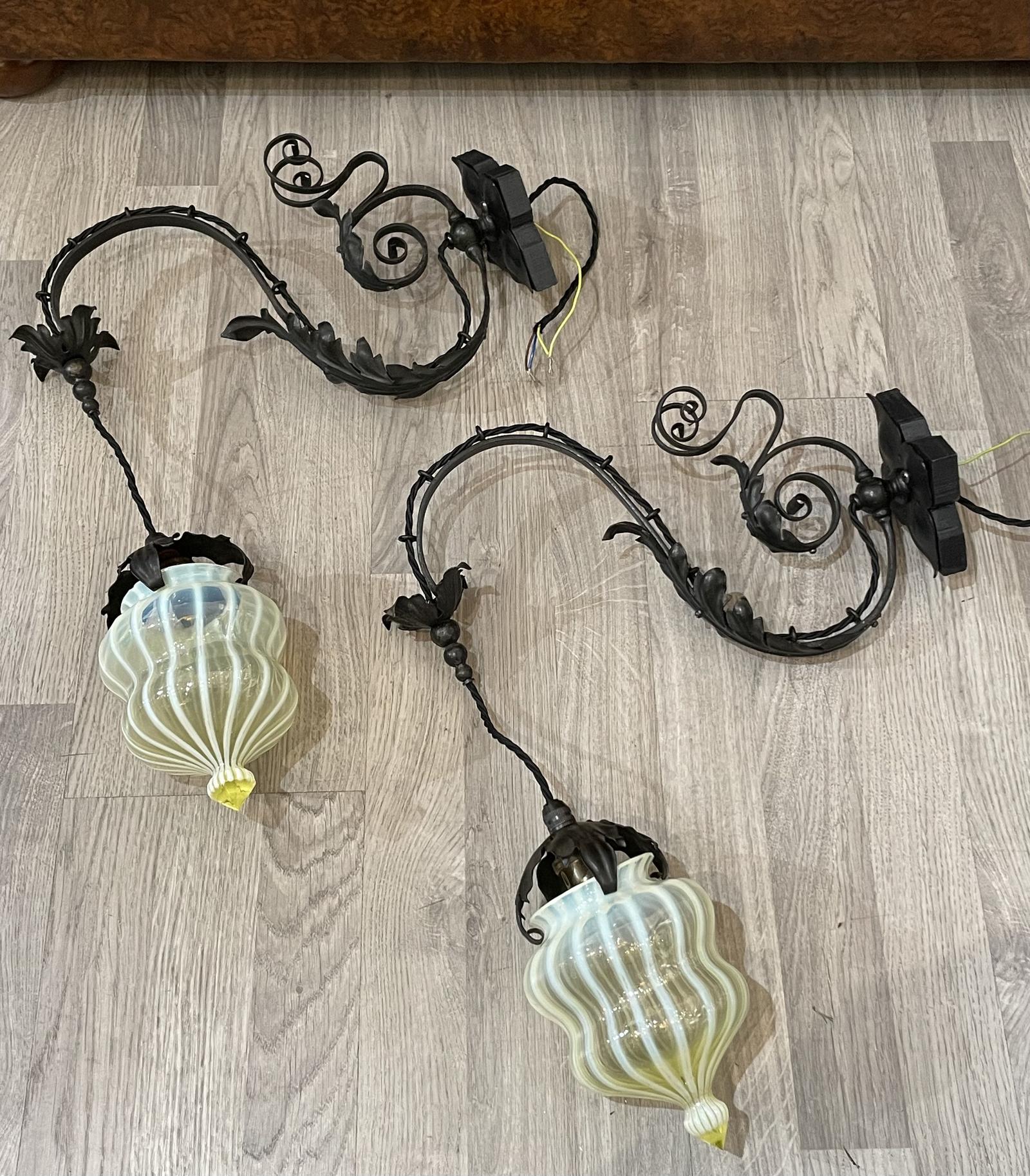 Pair of Arts & Crafts Wall Lights in Manner of Benson (1 of 6) Pair of Arts & Crafts Wall Lights in Manner of Benson (1 of 6)