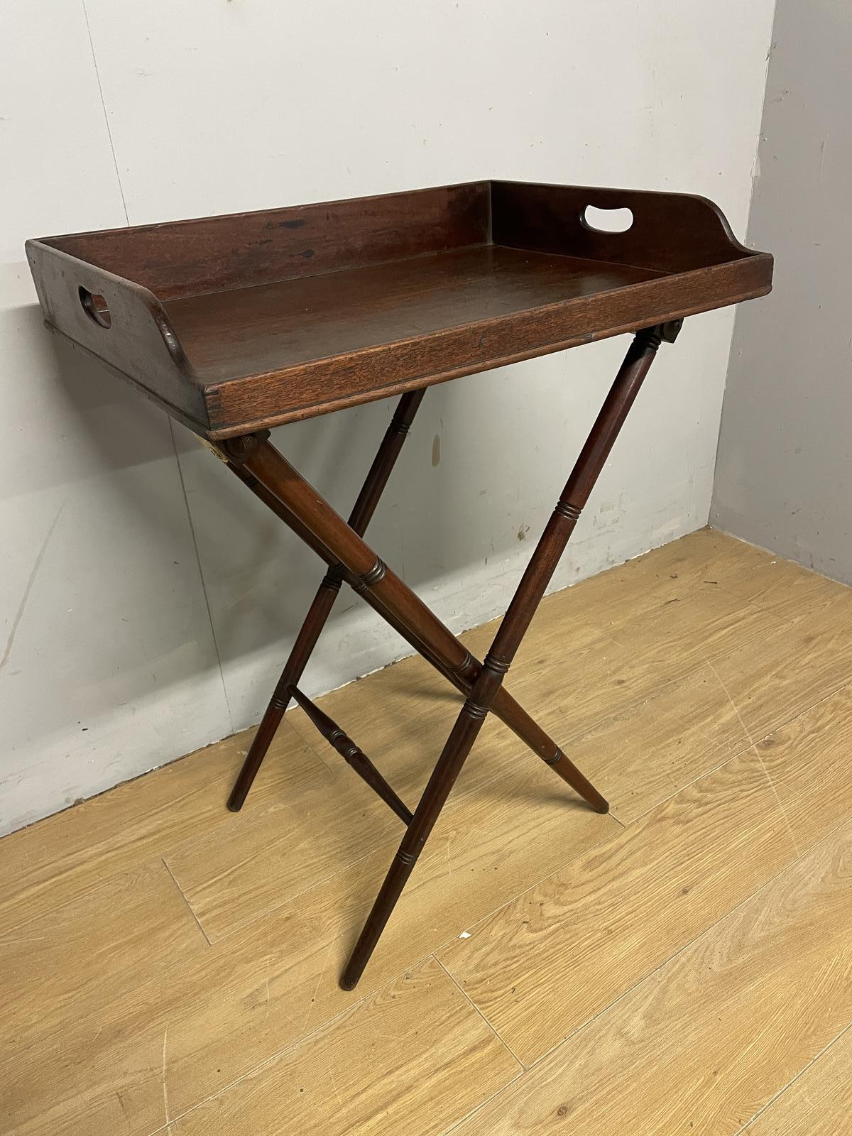 19th Century Mahogany Butlers Tray on Original Stand (1 of 12)