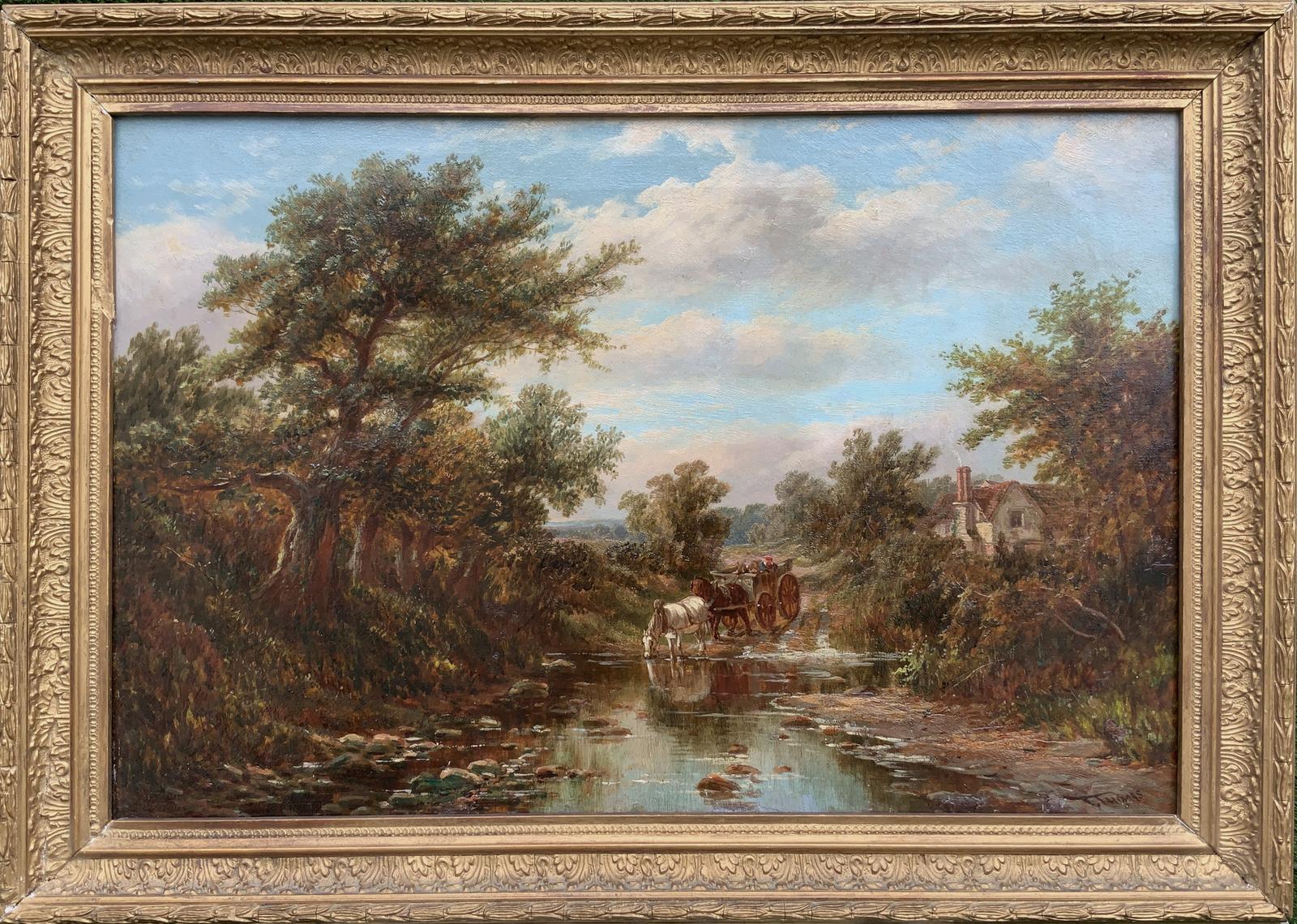Thomas Thomas (British, Fl. 1882–1892) Victorian Landscape Oil Painting (1 of 10) Thomas Thomas (British, Fl. 1882–1892) Victorian Landscape Oil Painting (1 of 10)