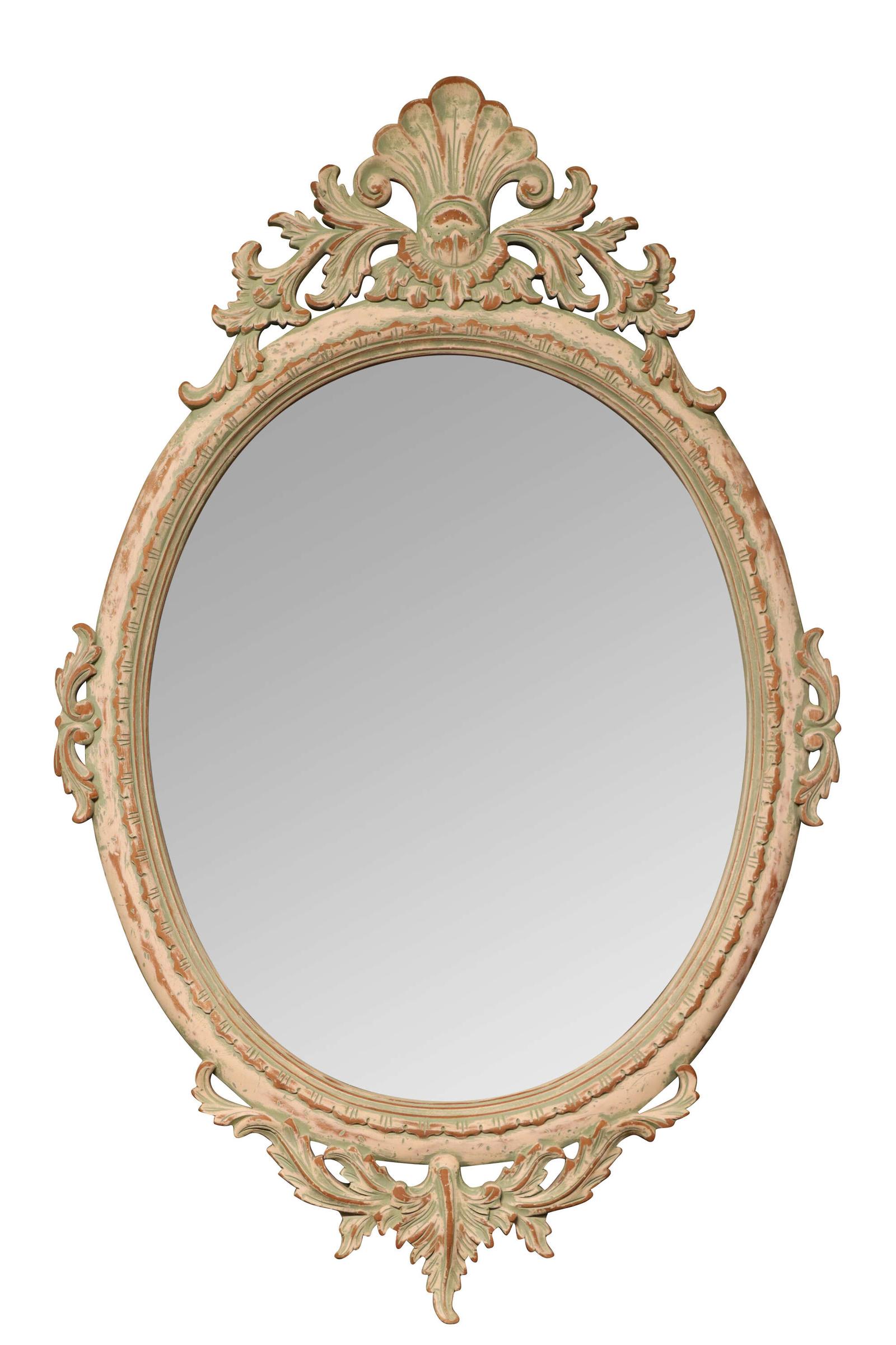 Painted Carved Mirror 20thc (1 of 3) Painted Carved Mirror 20thc (1 of 3)