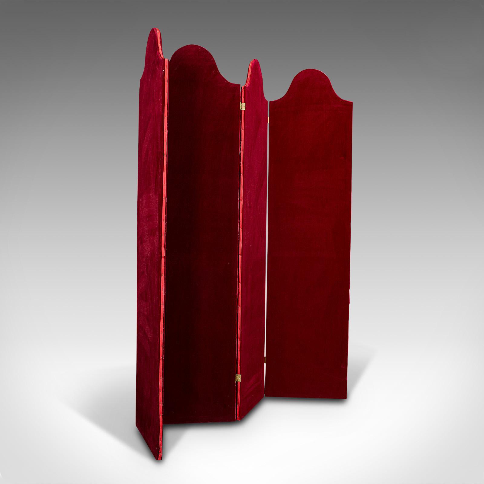 Tall Antique Room Divider, English, Velvet, Boudoir, Privacy Screen, Edwardian (1 of 9) Tall Antique Room Divider, English, Velvet, Boudoir, Privacy Screen, Edwardian (1 of 9)