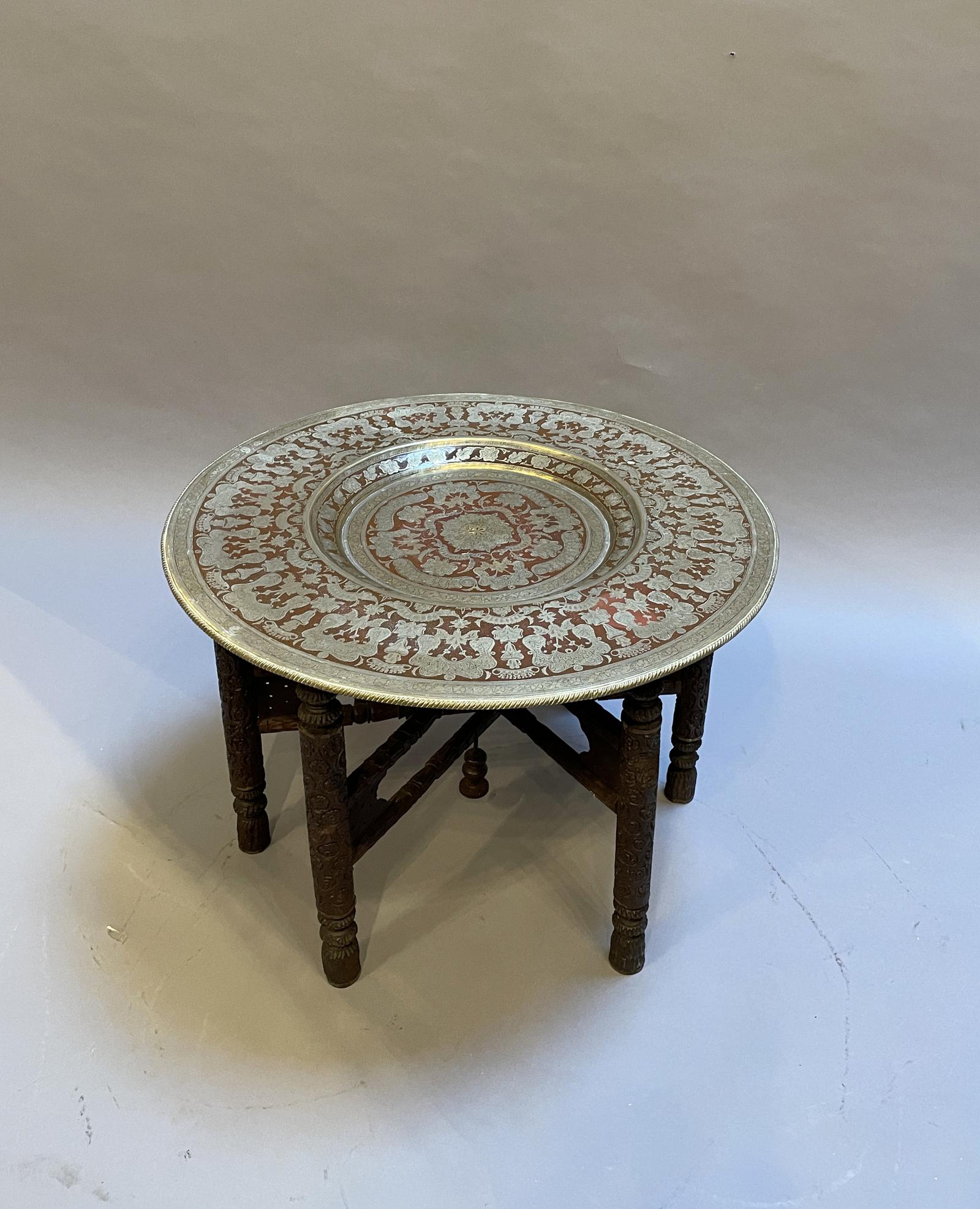 Persian Brass Top Occasional Table (1 of 6)