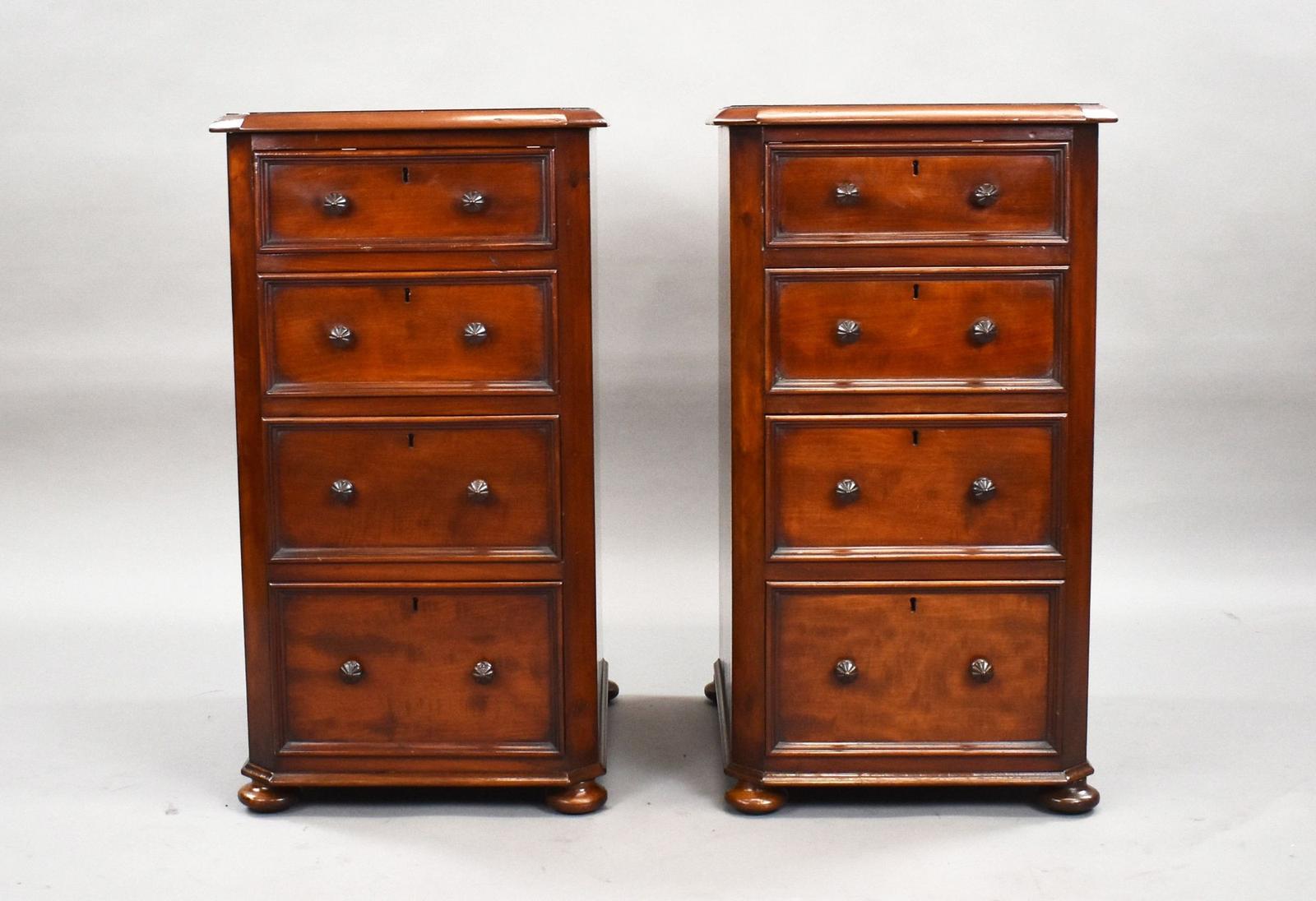 Pair of Victorian Mahogany Bedside Chests (1 of 8)
