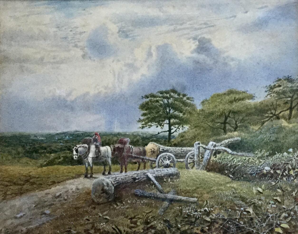 Edward Lait Landscape Watercolour - Logging (1 of 2)