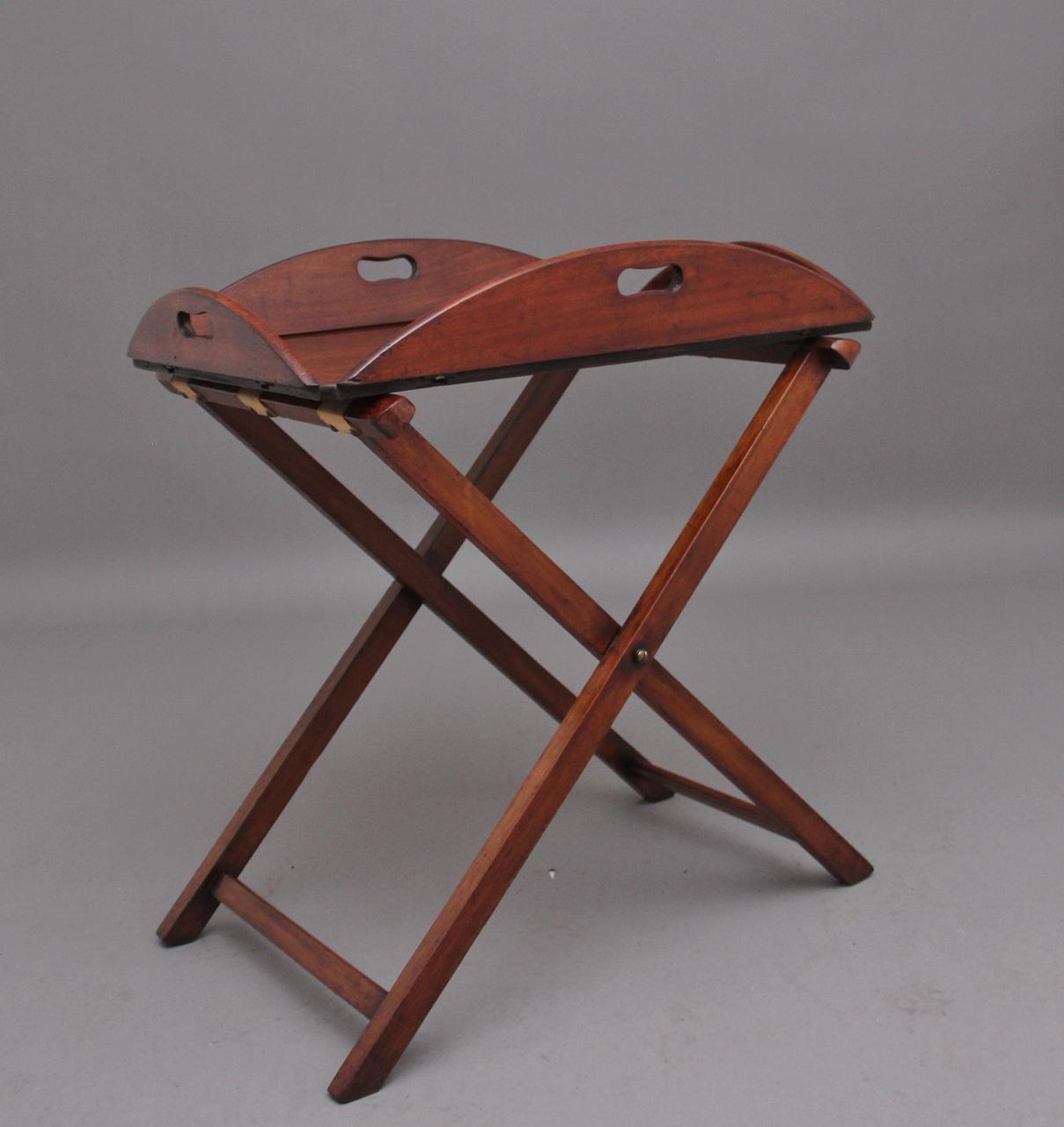 19th Century  Folding Butlers Tray on Stand (1 of 11)