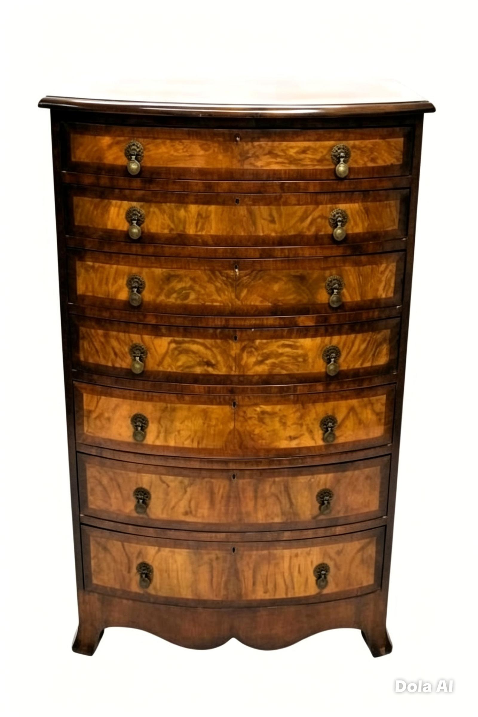 Burr Walnut Crossbanded Chest of Drawers (1 of 8) Burr Walnut Crossbanded Chest of Drawers (1 of 8)
