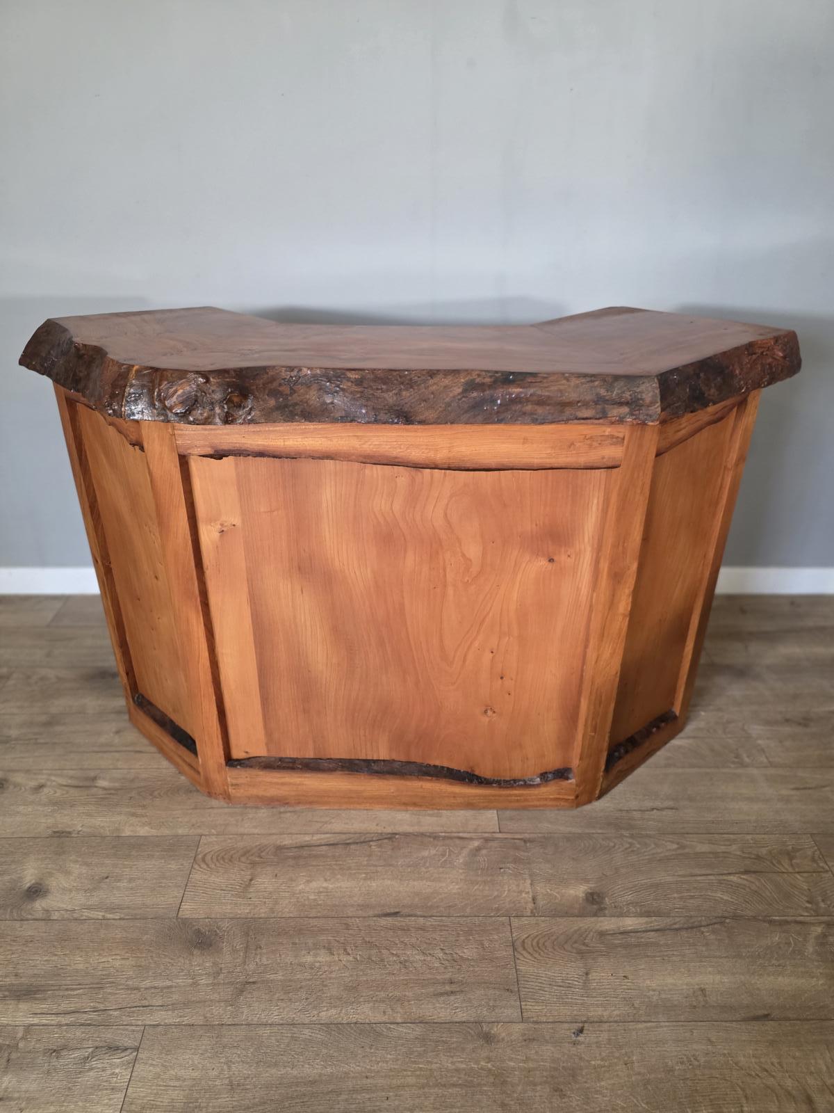 Rustic Live Edge Elm Top Home Bar (1 of 17)