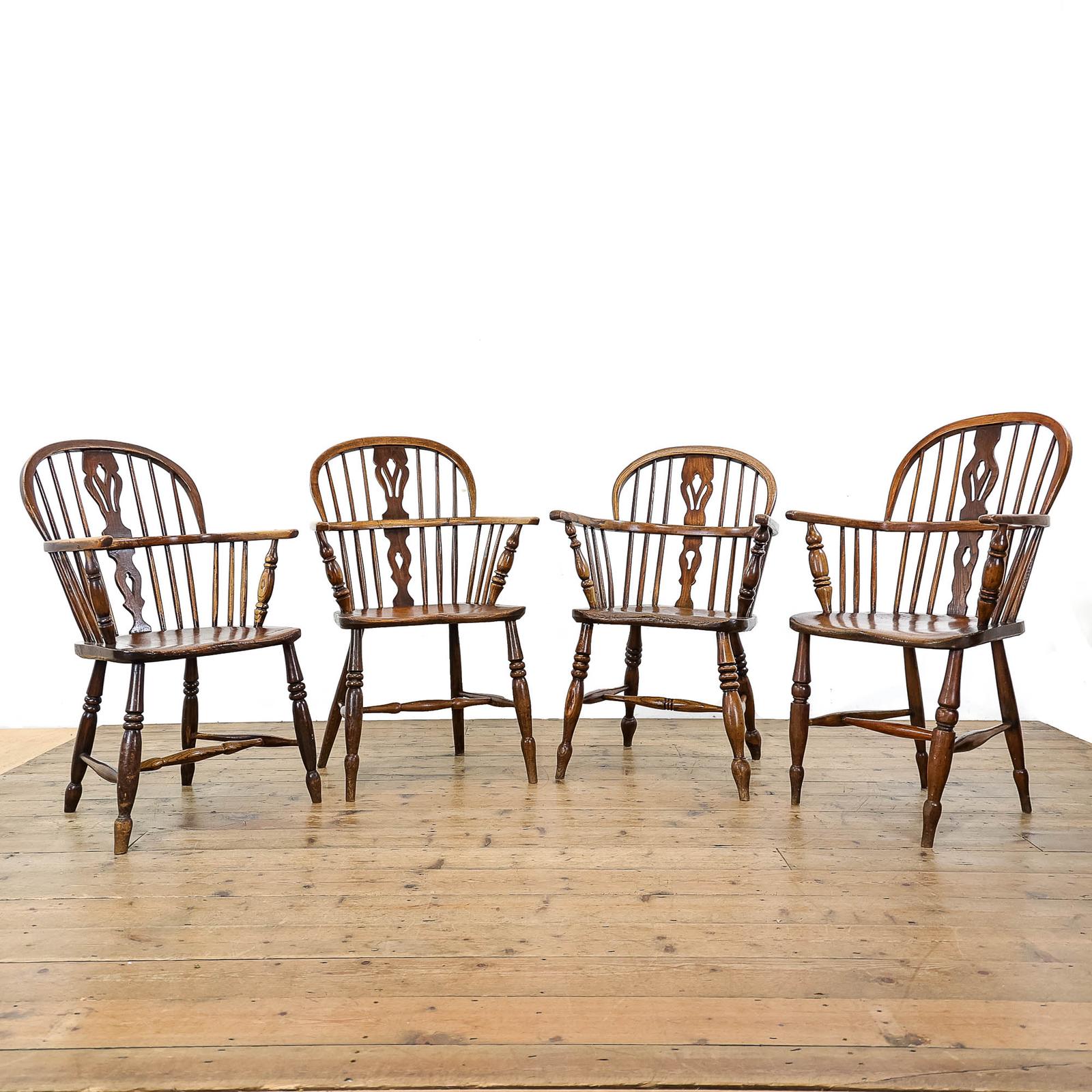 Set of Four 19th Century Windsor Armchairs (1 of 7)