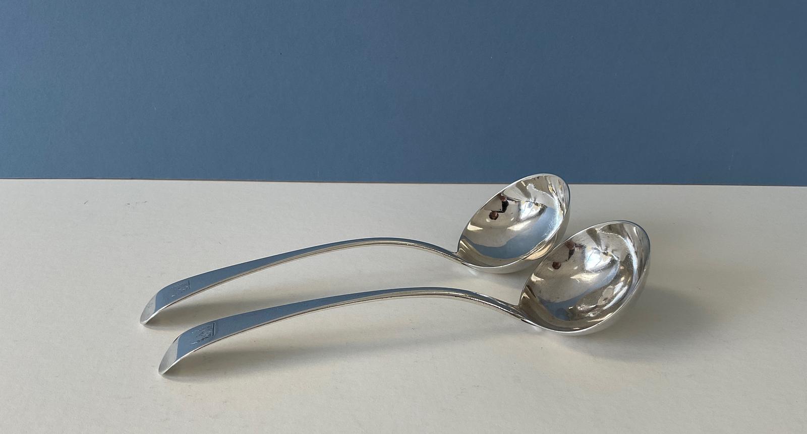 Pair of Georgian Antique Silver Ladles - Bateman (1 of 5) Pair of Georgian Antique Silver Ladles - Bateman (1 of 5)