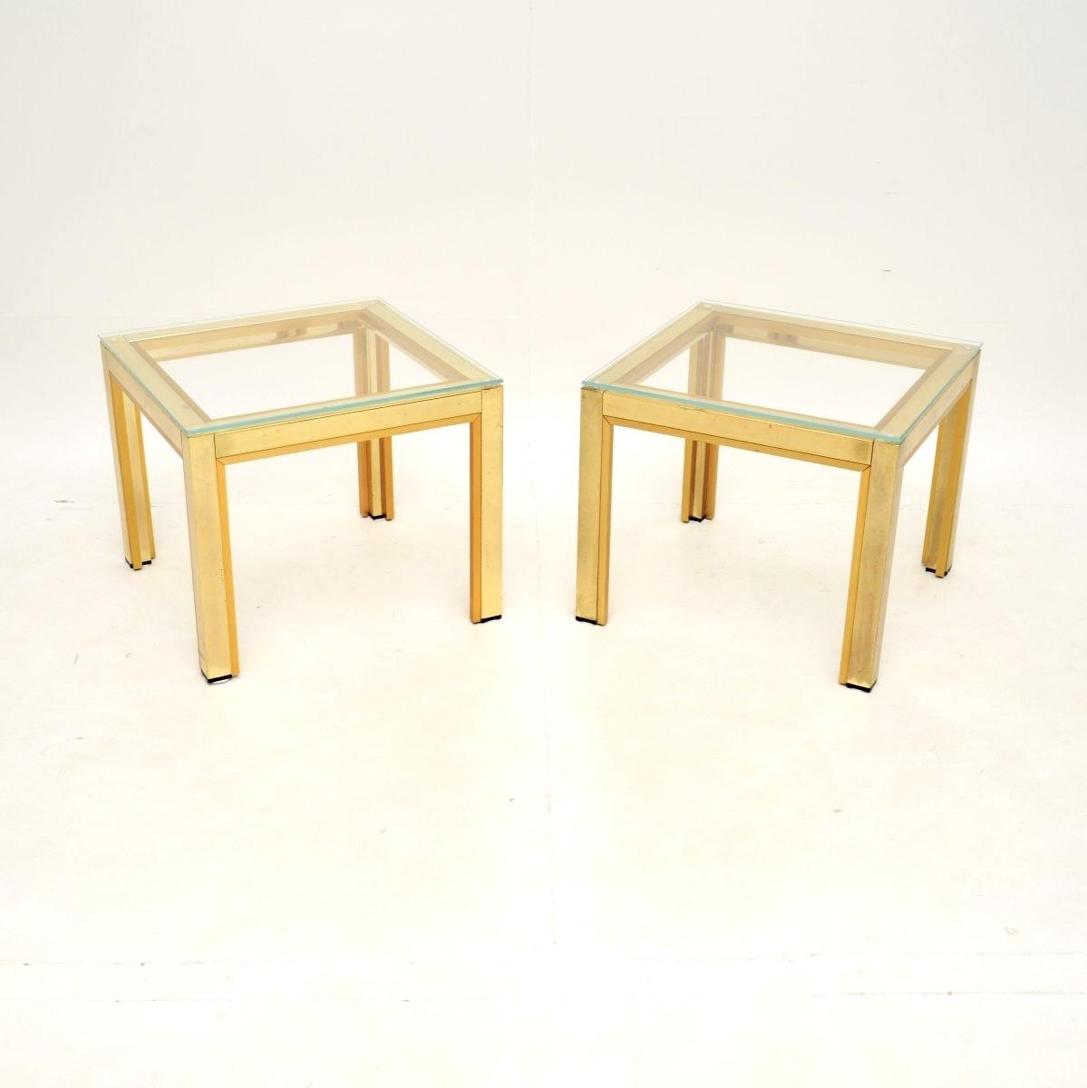 Pair of Vintage Italian Brass Side Tables by Zevi (1 of 5) Pair of Vintage Italian Brass Side Tables by Zevi (1 of 5)