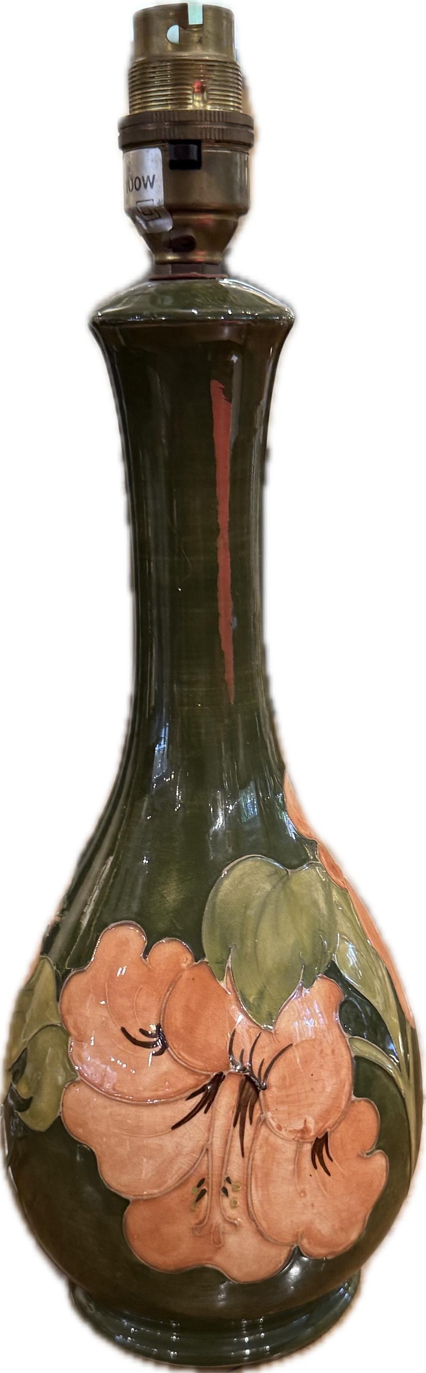 Moorcroft Hibiscus Pattern Table Lamp (1 of 3)