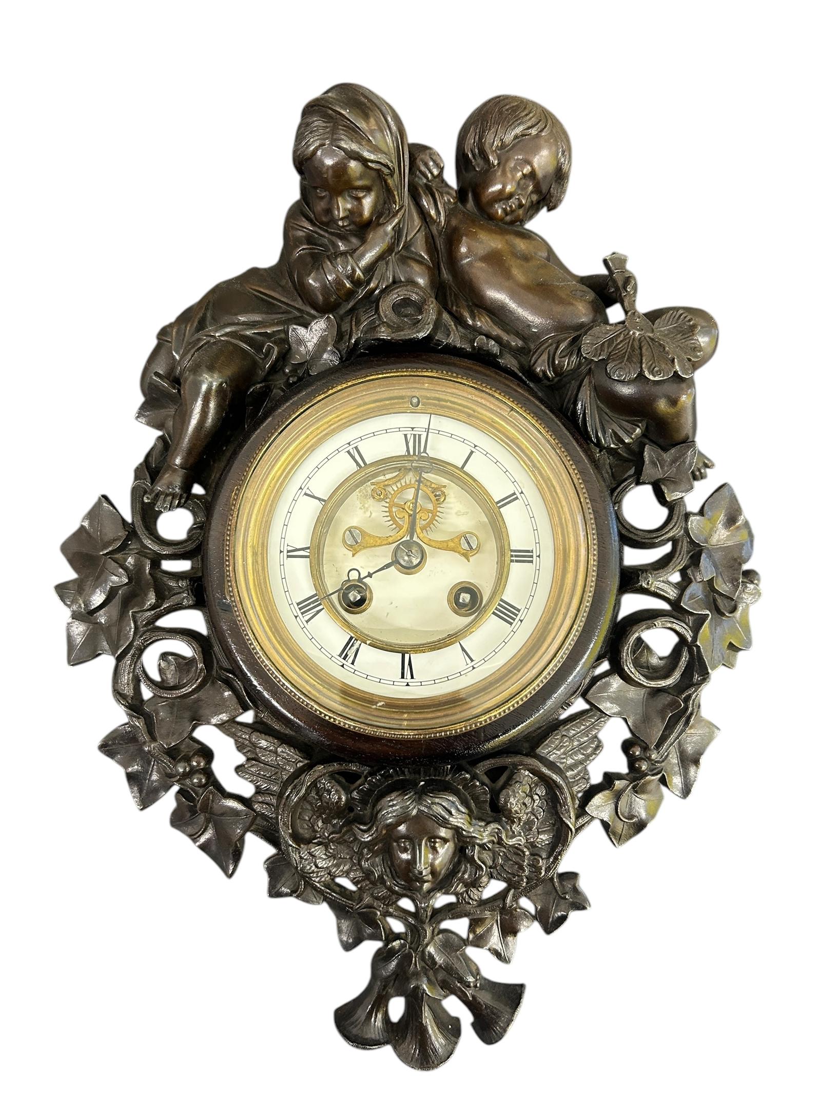 Fabulous French Figural Cartel Wall Clock ca.1890 (1 of 12) Fabulous French Figural Cartel Wall Clock ca.1890 (1 of 12)