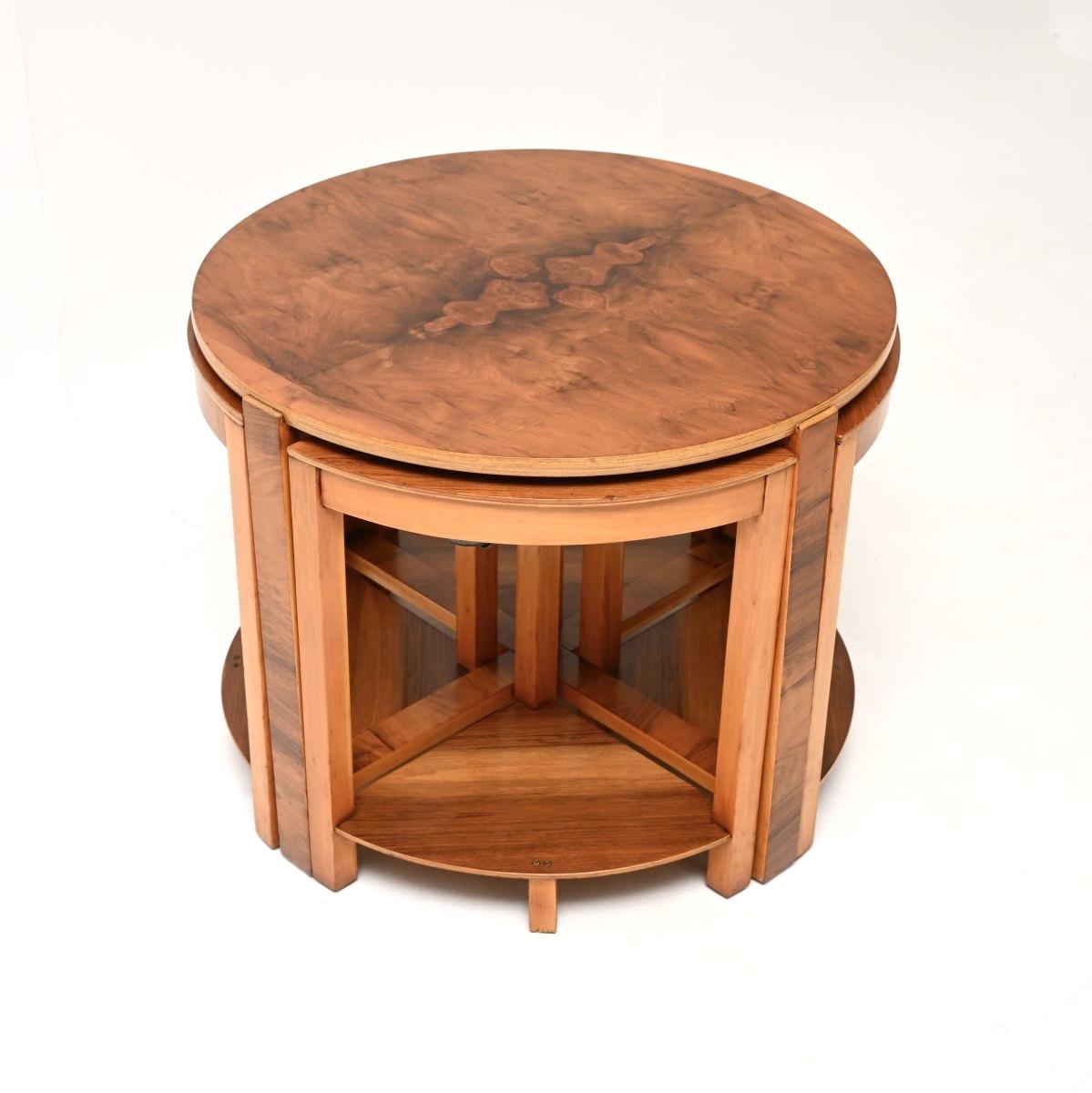Art Deco Nesting Coffee Table in Figured Walnut (1 of 10) Art Deco Nesting Coffee Table in Figured Walnut (1 of 10)