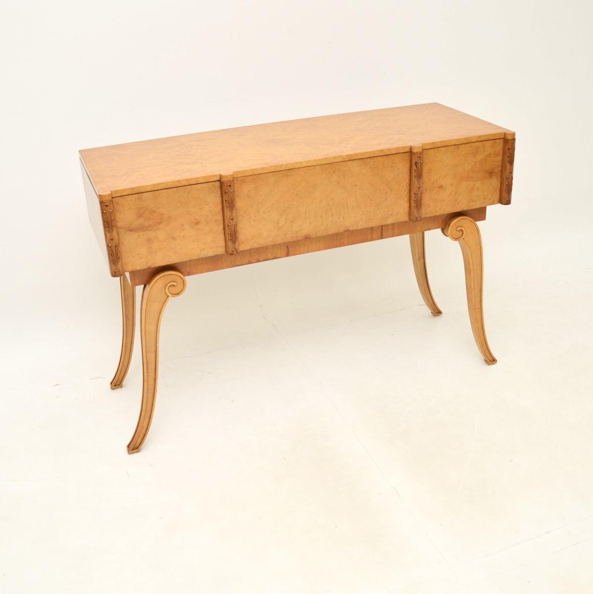 Art Deco Burr Walnut Console Table by Hille (1 of 9)