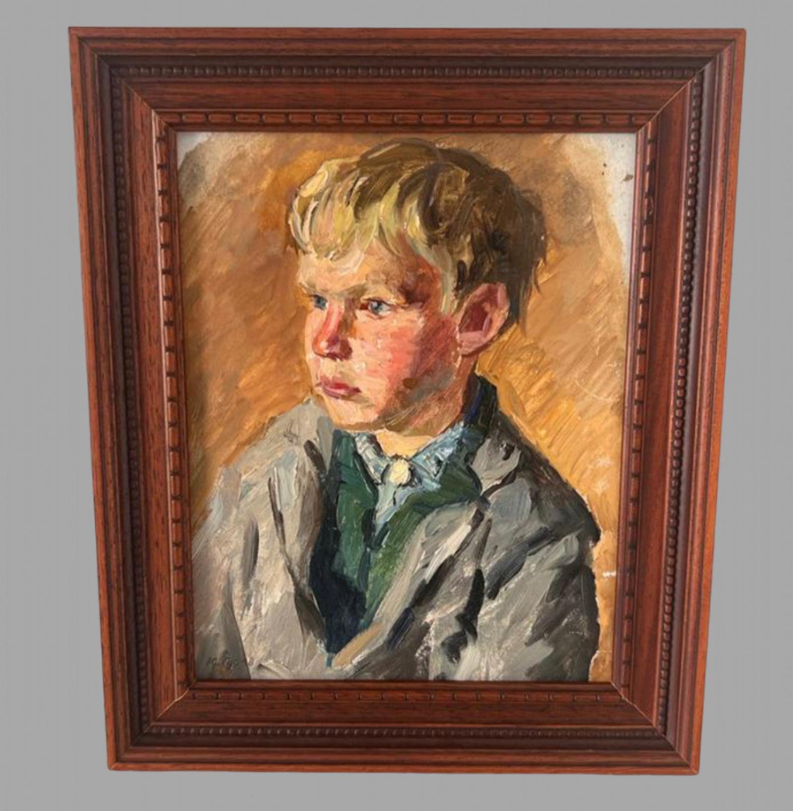 Yuri Gusev, Russian - The Village Boy - Oil (1 of 5)