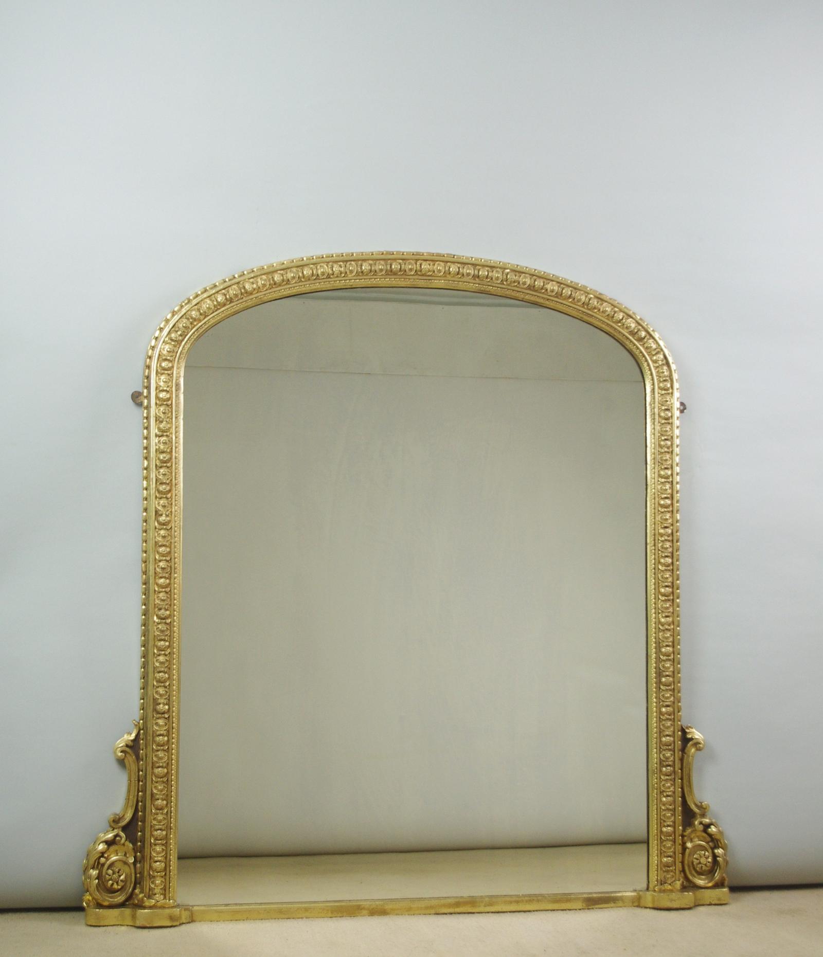 Victorian Gilt Arch Top Overmantle Mirror (1 of 8)