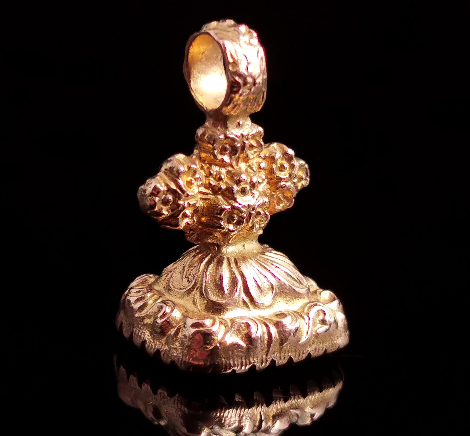 Antique Georgian Seal Fob, 9ct Gold, Samuel (1 of 9) Antique Georgian Seal Fob, 9ct Gold, Samuel (1 of 9)