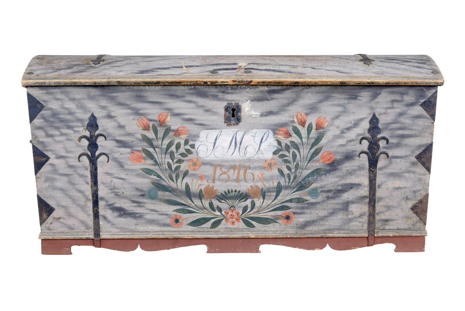 Swedish Mid 19th Century Hand Painted Dome Top Chest (1 of 11) Swedish Mid 19th Century Hand Painted Dome Top Chest (1 of 11)