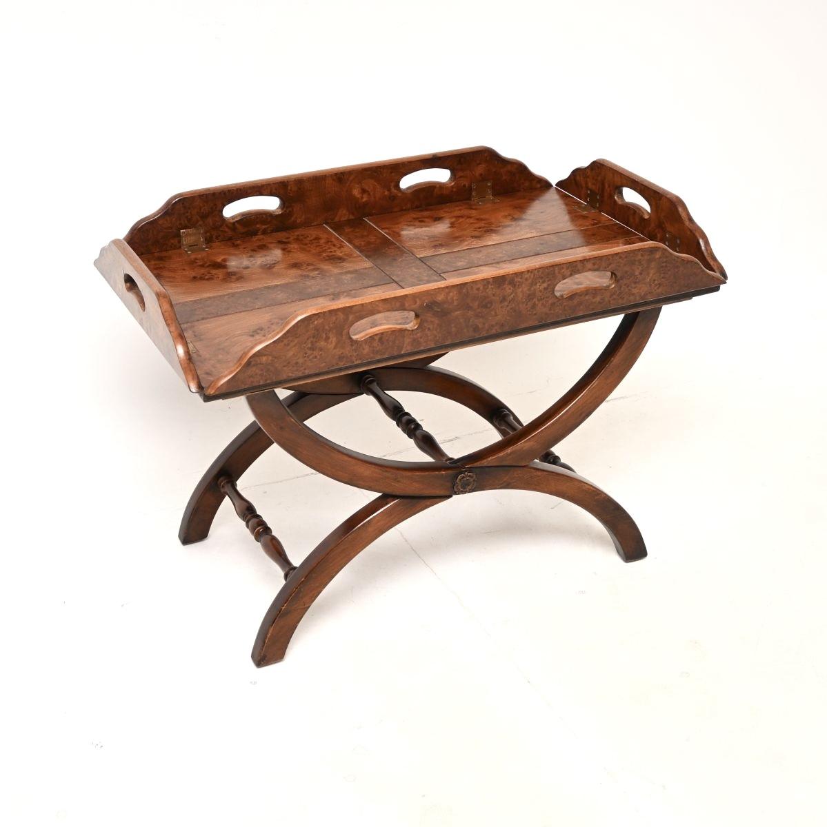 Antique Burr Elm Butlers Tray Top Coffee Table (1 of 10) Antique Burr Elm Butlers Tray Top Coffee Table (1 of 10)