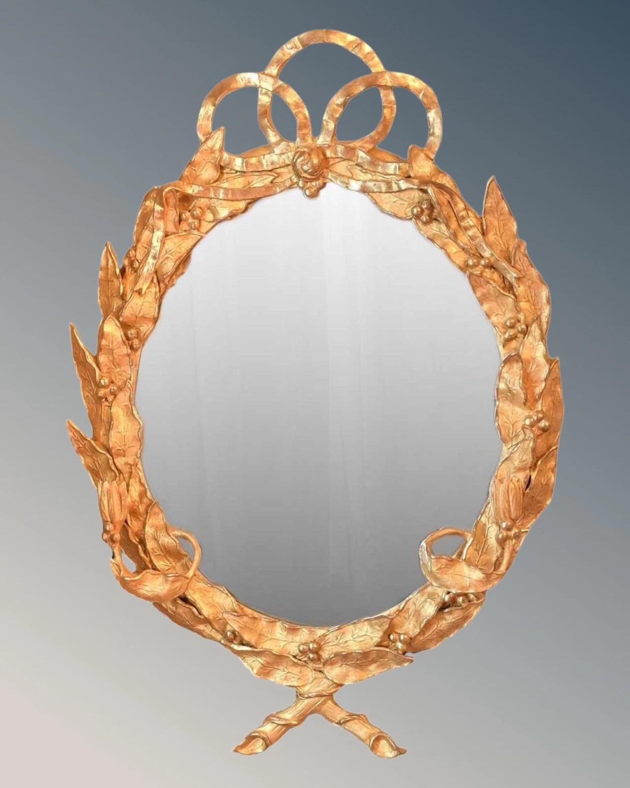 Stunning 19th Century Giltwood Oval Mirror (1 of 8) Stunning 19th Century Giltwood Oval Mirror (1 of 8)