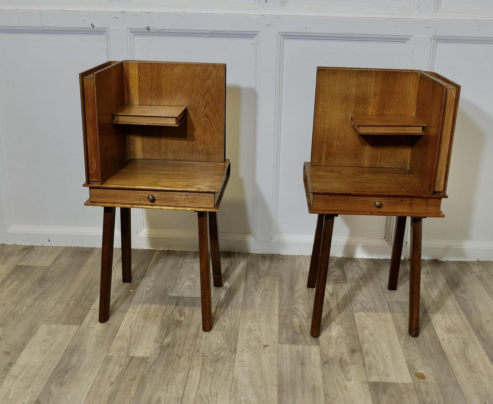 Pair of French Arts & Crafts Bedside Tables (1 of 7)
