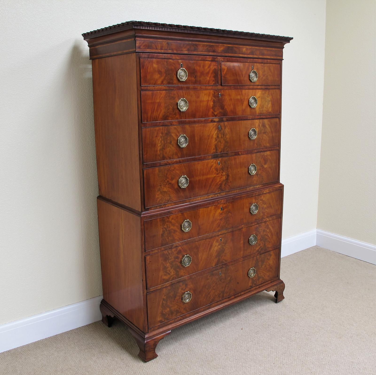 Georgian Mahogany Chest On Chest c.1790 (1 of 8)