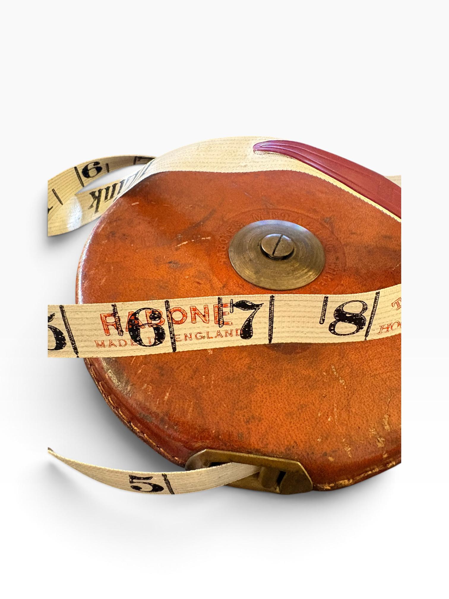 British Leather-cased Surveyor’s Tape Measure by Rabone 66ft (1 of 10) British Leather-cased Surveyor’s Tape Measure by Rabone 66ft (1 of 10)